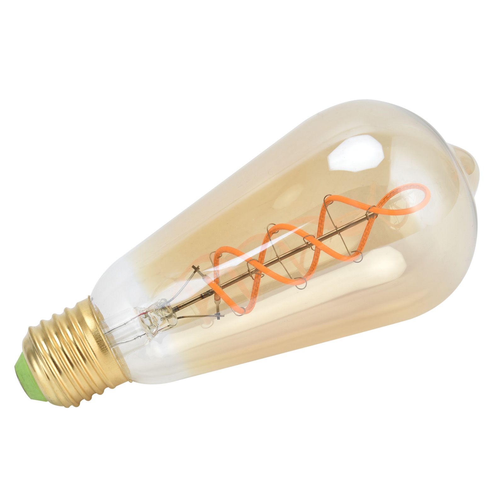 ST64 Lamp Bulb E27 4W Vintage DoubleSpiral Dimmable Filament Bulb 220V Warm view 6