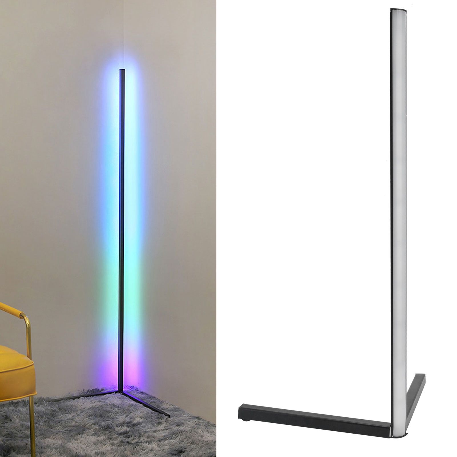 Corner Floor Lamp WIFI APP 16 Million Colors 24Key RemoteControl Corner Bar view 12