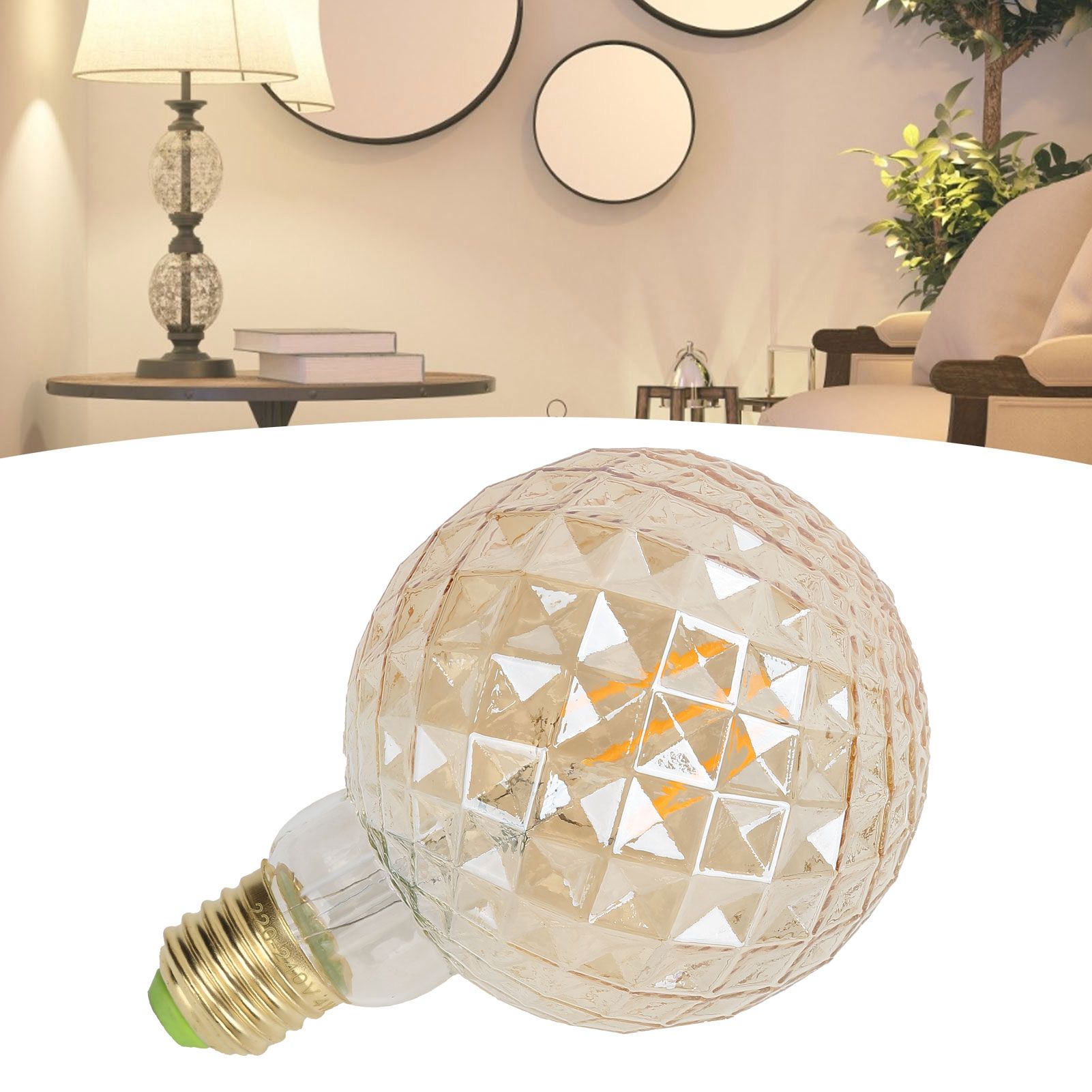 220V LED Decorative Bulb E27 4W G95 Glass Bulb High Brightness Filament Lamp view 11