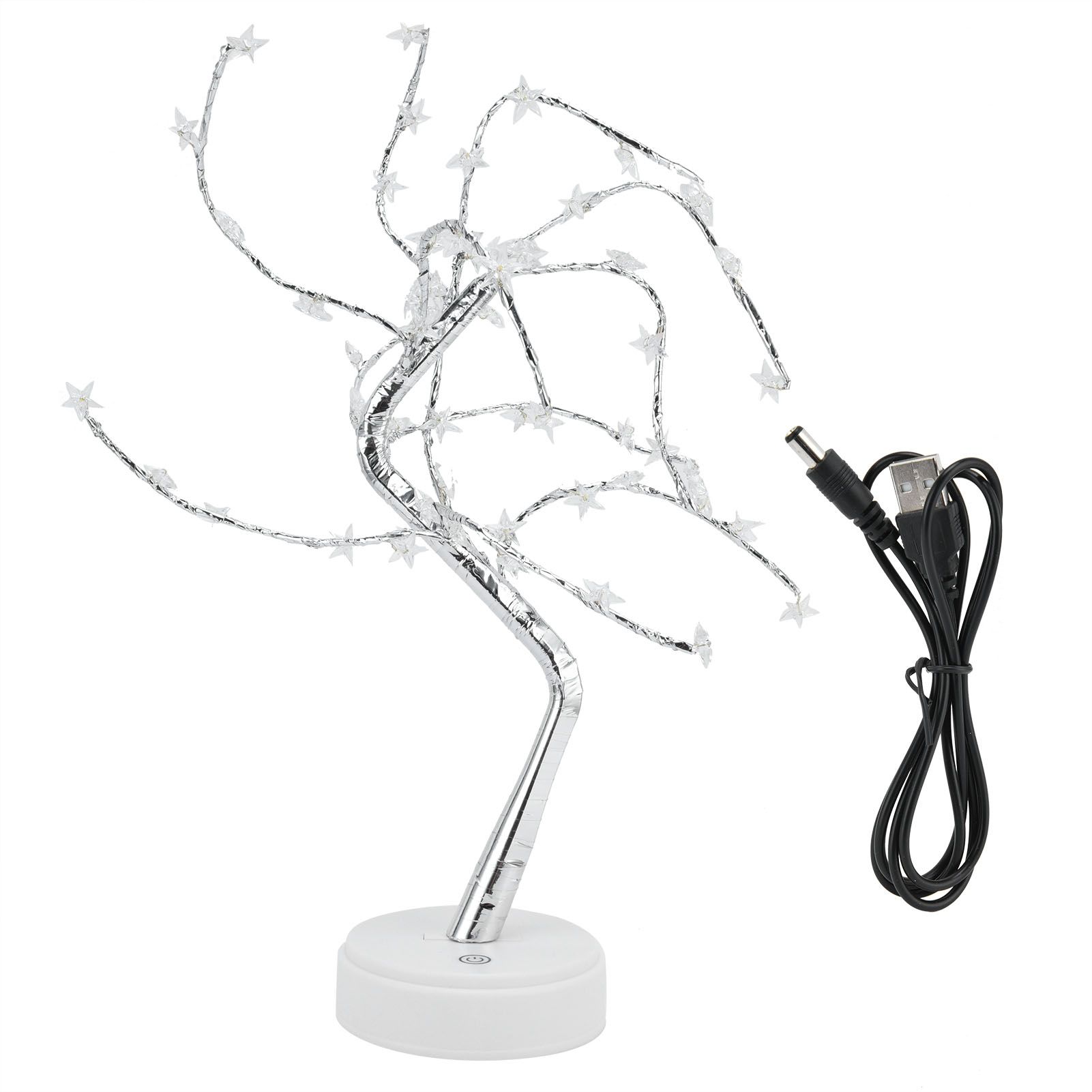 60LEDs Night Light USB Powered Light Copper Wire Night Lamp Artificial Tree view 2