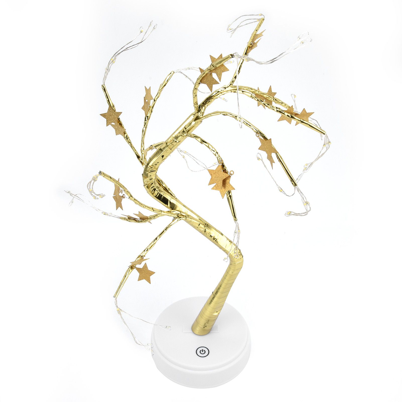 72LEDs Light Tree Shape USB Or Battery Powered Golden FivePointed Star DIY view 3