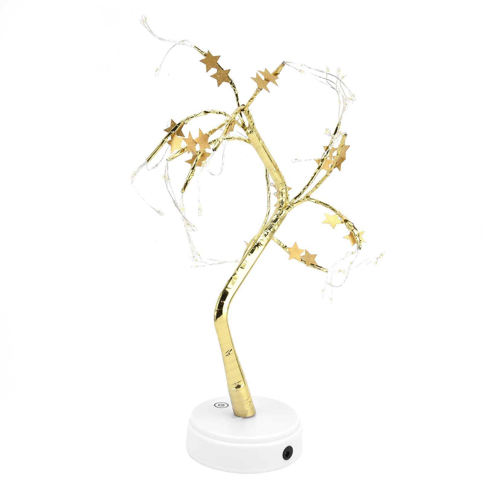 72LEDs Light Tree Shape USB Or Battery Powered Golden FivePointed Star DIY view 4