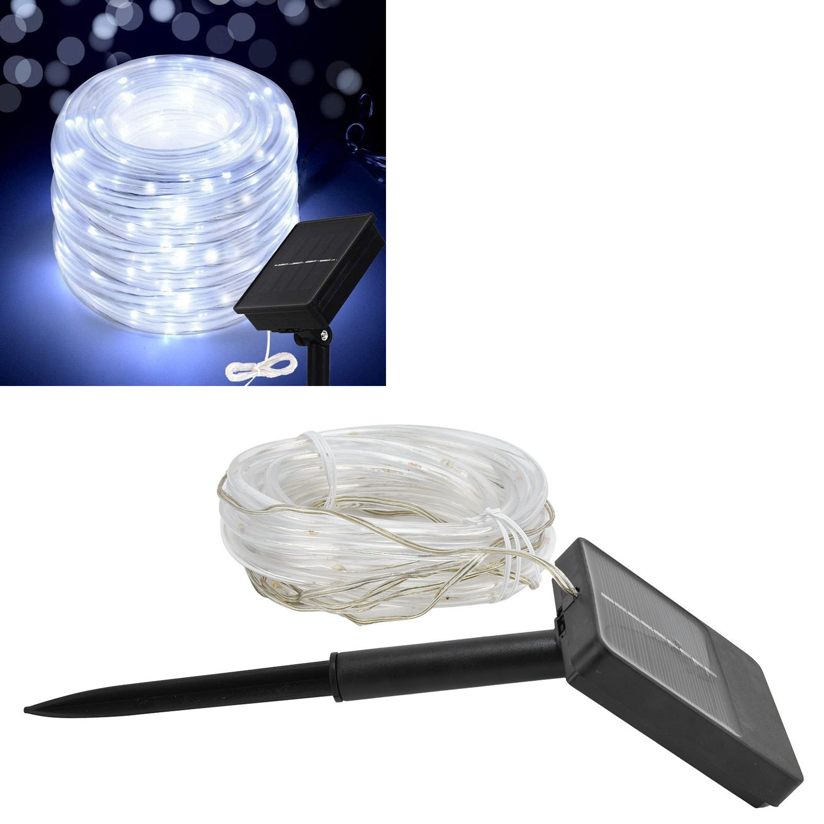 Solar String Light 7m 50LEDs Solar Tube Light Outdoor Waterproof Garden view 12