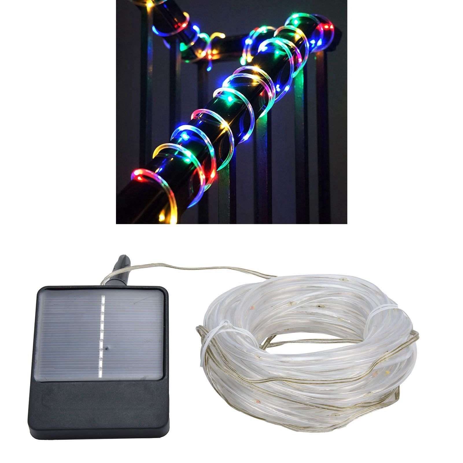50LED Solar Rope Lights Outdoor Waterproof 7M Colorful Tube String Light for view 11