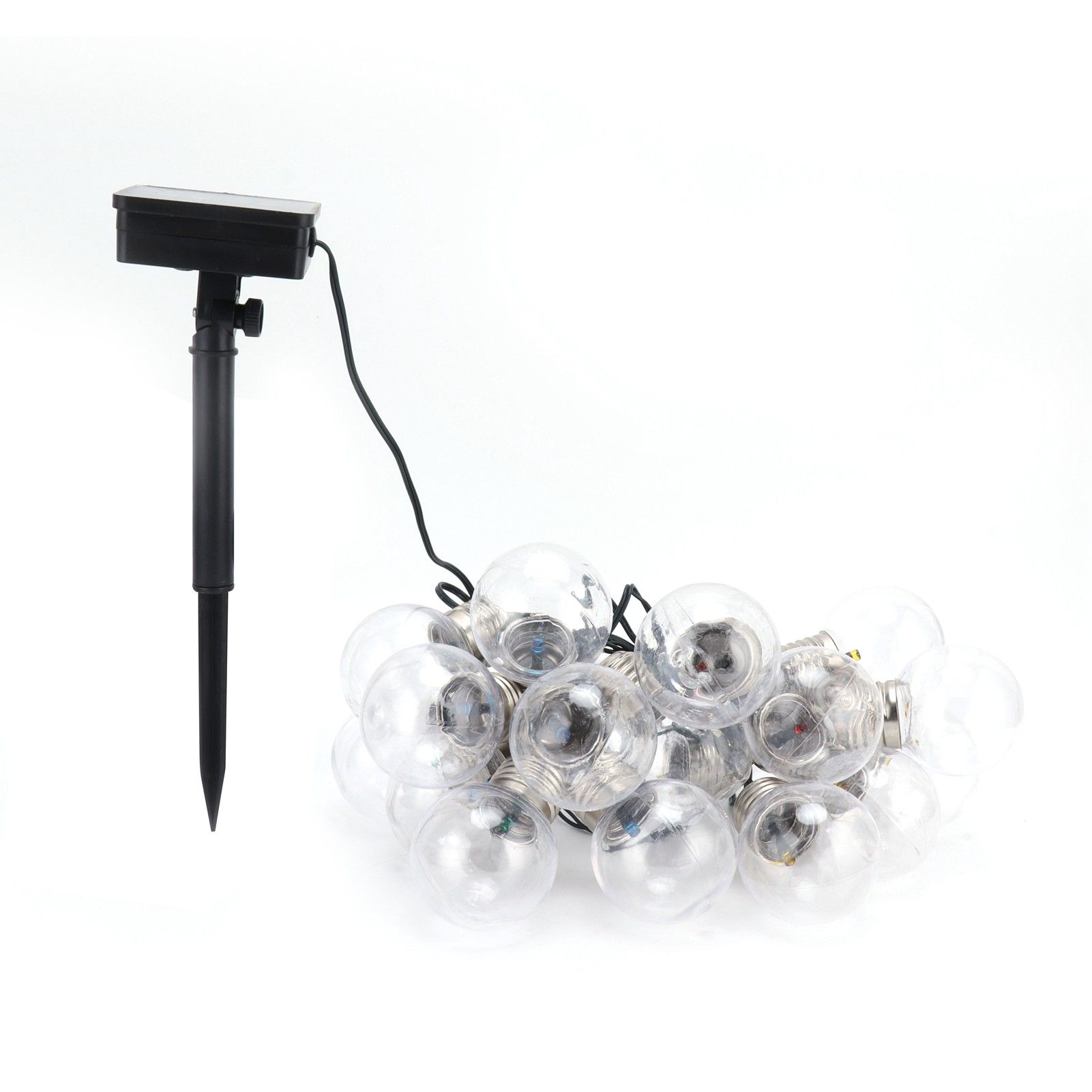 20LED Solar Colorful Bulb String Light Outdoor Waterproof Decorative Lamp for view 4