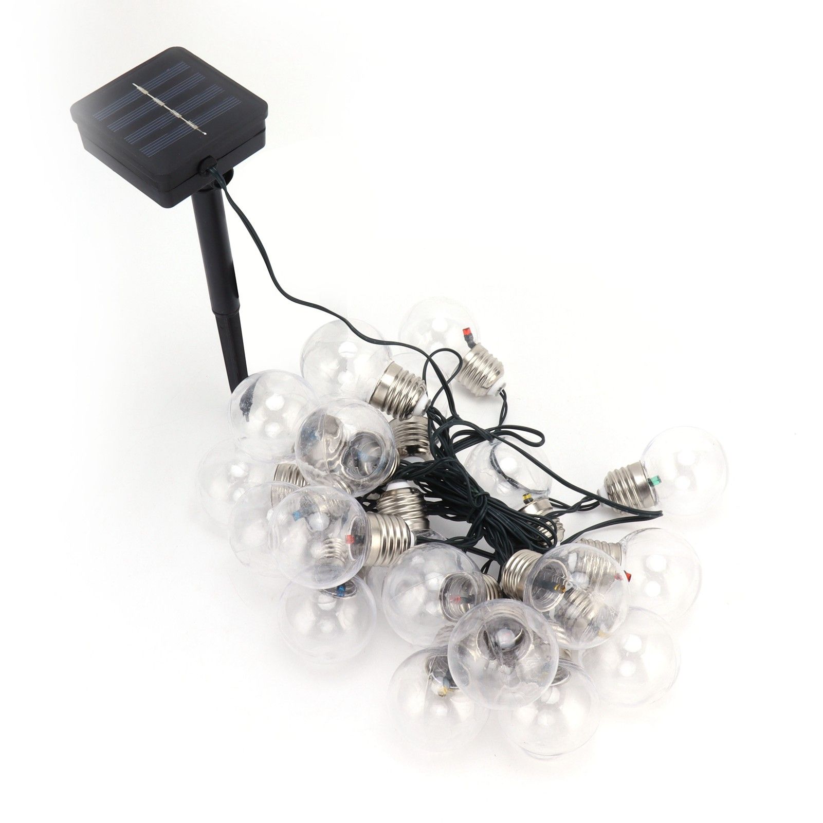 20LED Solar Colorful Bulb String Light Outdoor Waterproof Decorative Lamp for view 6