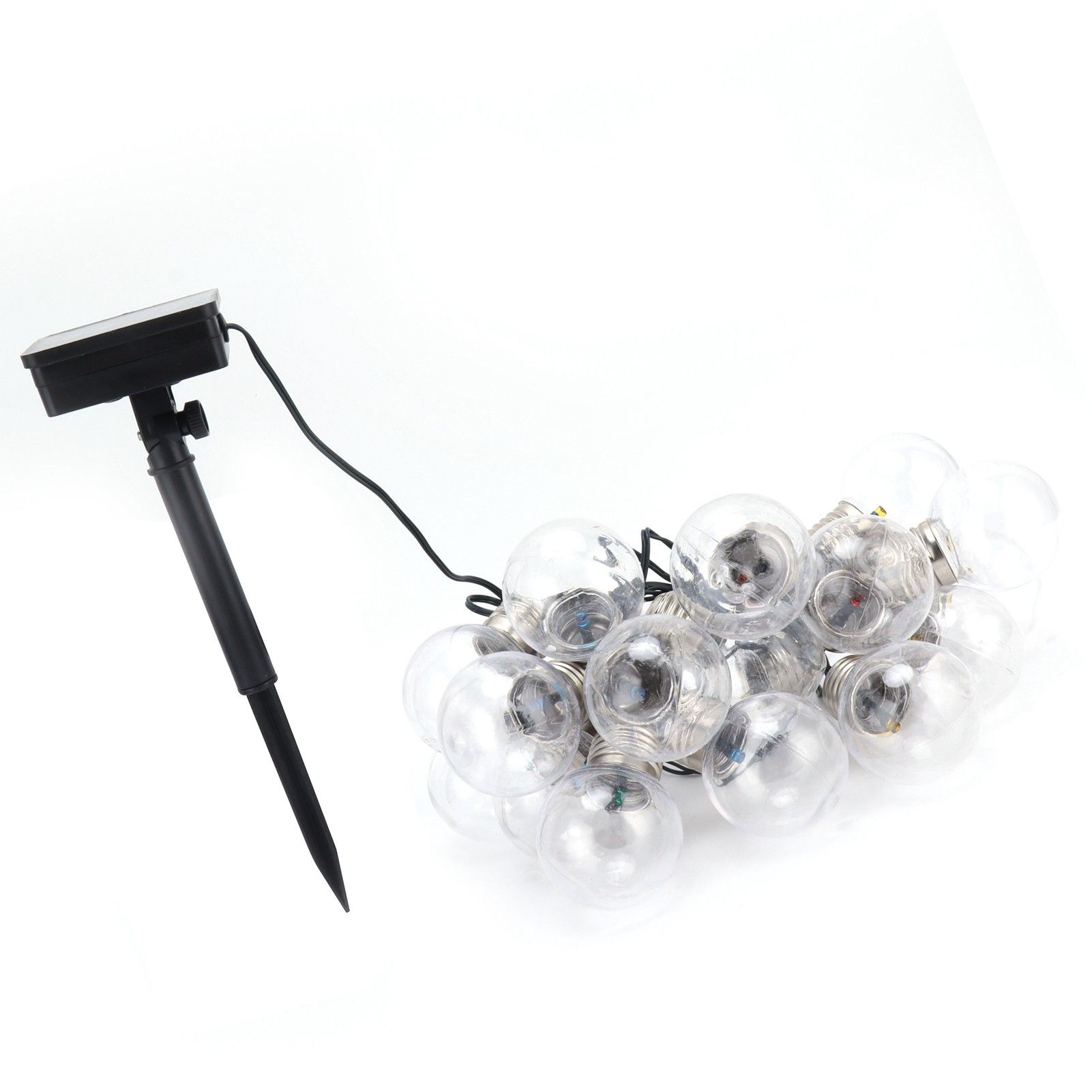 20LED Solar Colorful Bulb String Light Outdoor Waterproof Decorative Lamp for view 8