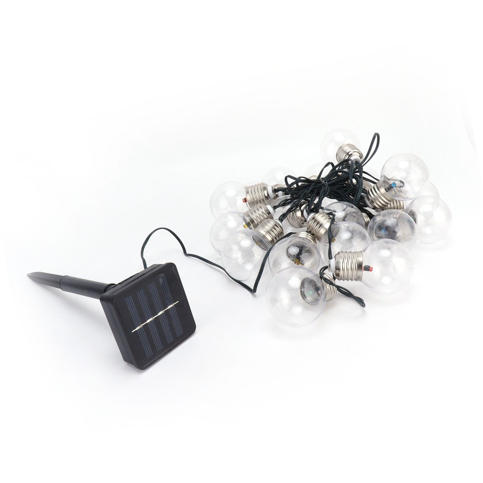 20LED Solar Colorful Bulb String Light Outdoor Waterproof Decorative Lamp for view 9