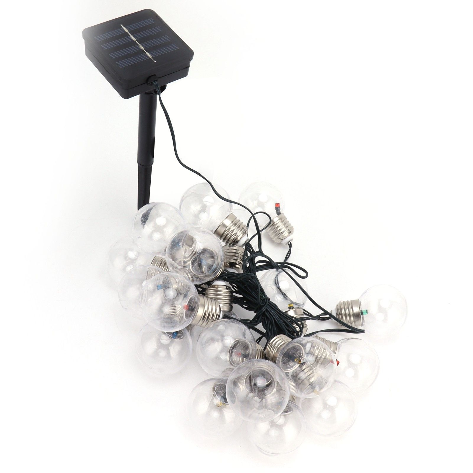 20LED Solar Colorful Bulb String Light Outdoor Waterproof Decorative Lamp for view 10