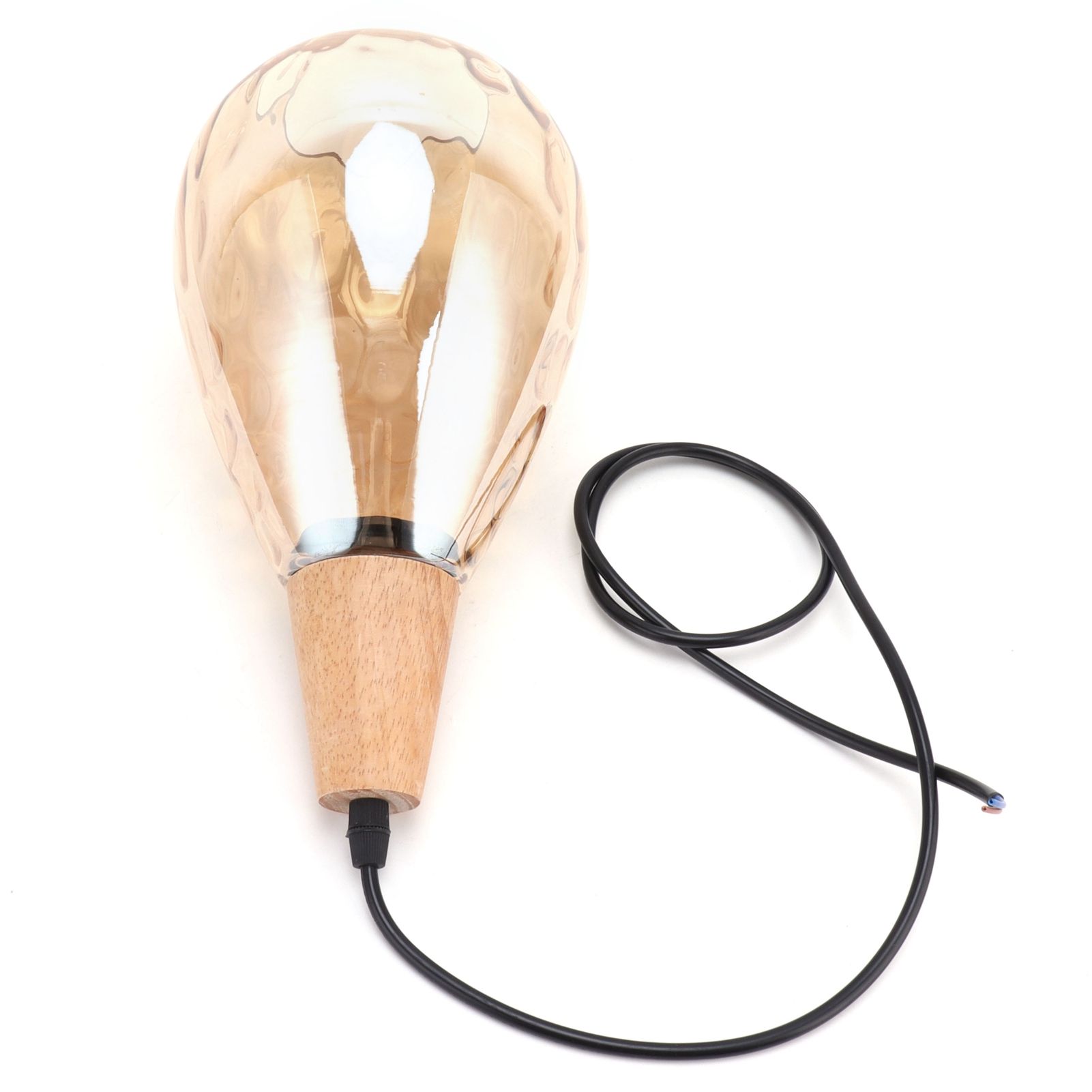 E27 Glass Pendant Light Holder Modern Hanging Light Socket Without Bulb 16cm view 3