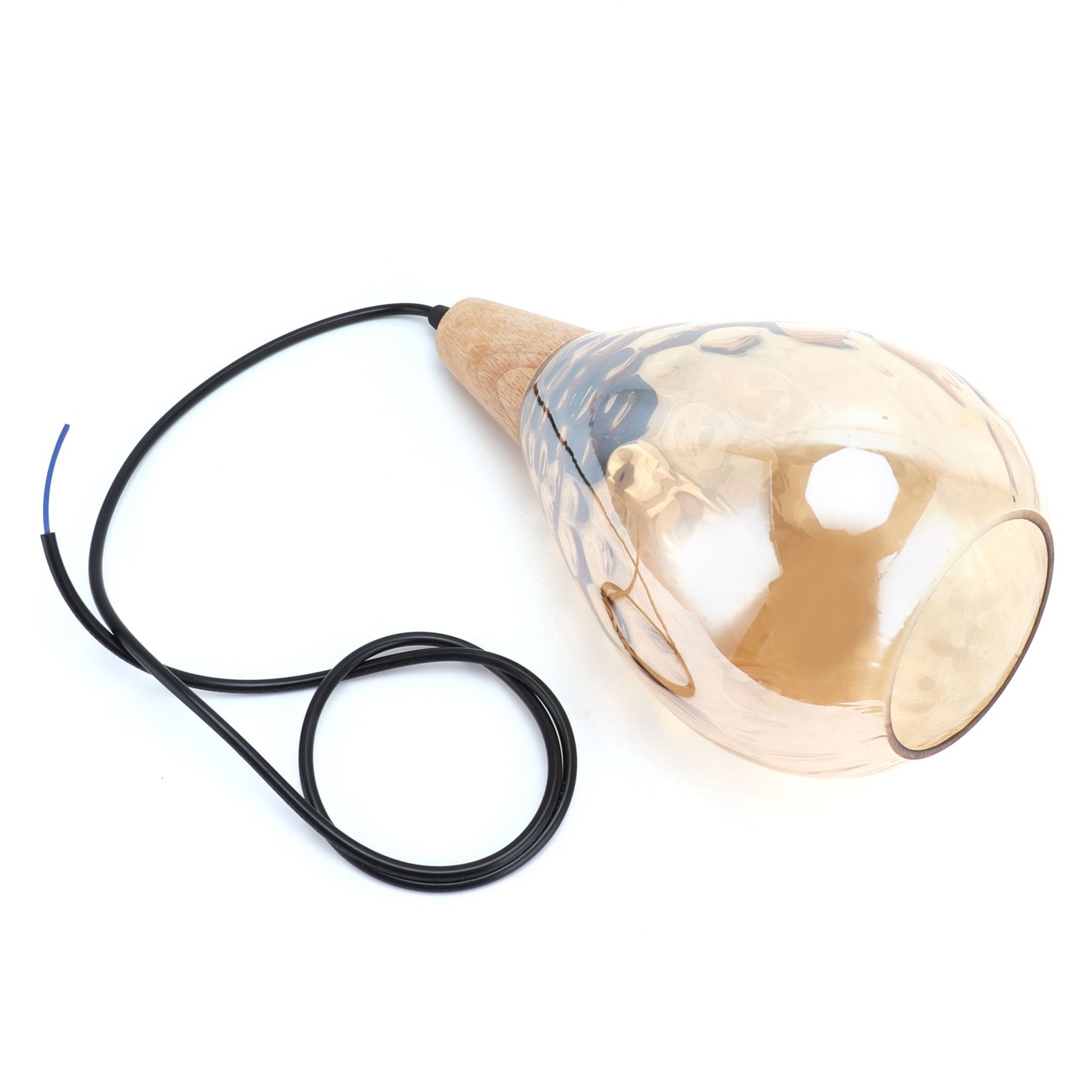 E27 Glass Pendant Light Holder Modern Hanging Light Socket Without Bulb 16cm view 5