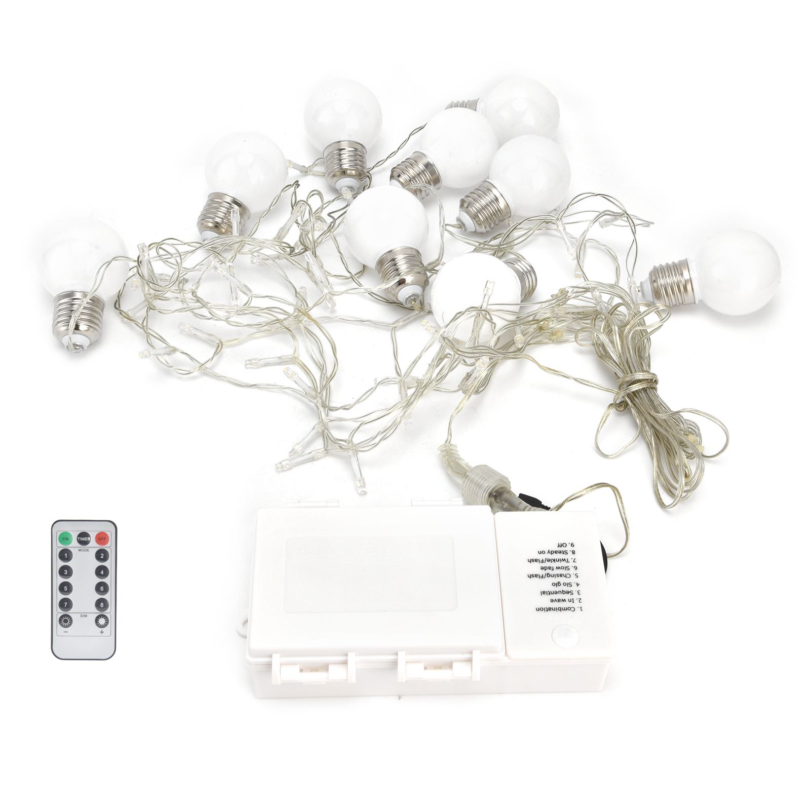 Porch Lights Outdoor 60LED G50 Bulb Light String Remote Control 8 Lighting view 6