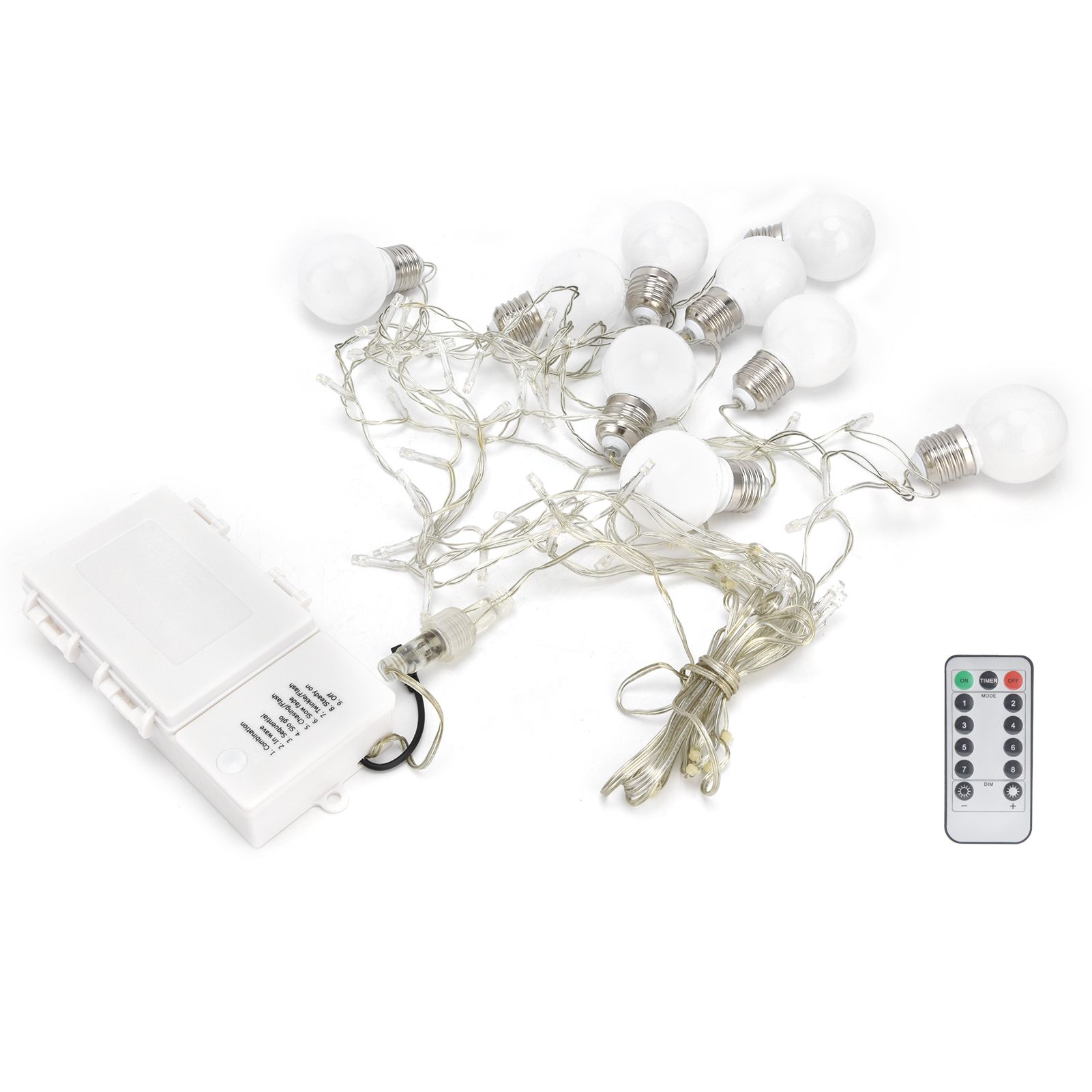 Porch Lights Outdoor 60LED G50 Bulb Light String Remote Control 8 Lighting view 8
