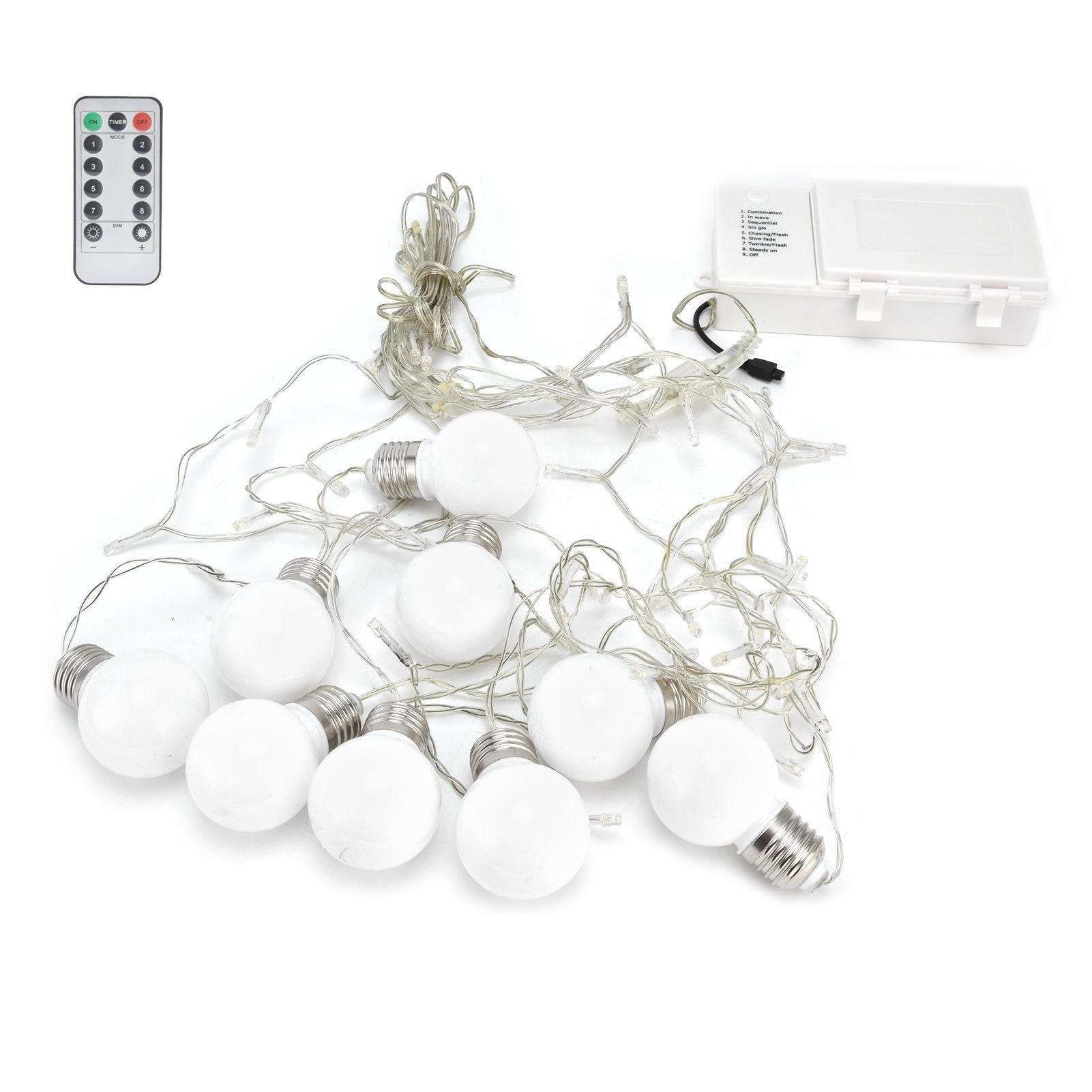 Porch Lights Outdoor 60LED G50 Bulb Light String Remote Control 8 Lighting view 10