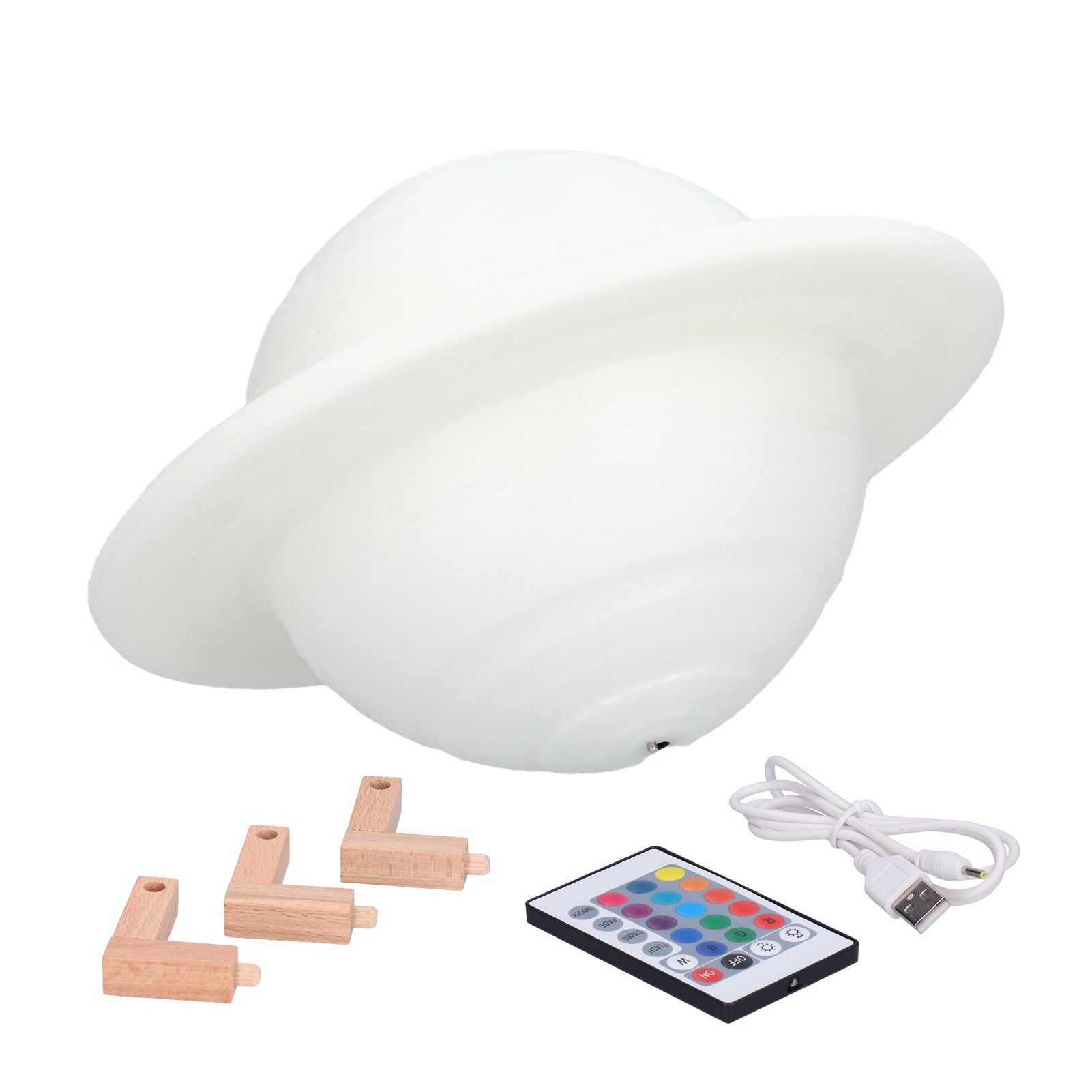 RGB 16 Colors Star Lamp Innovative Planet Night Light with Remote Control for view 4