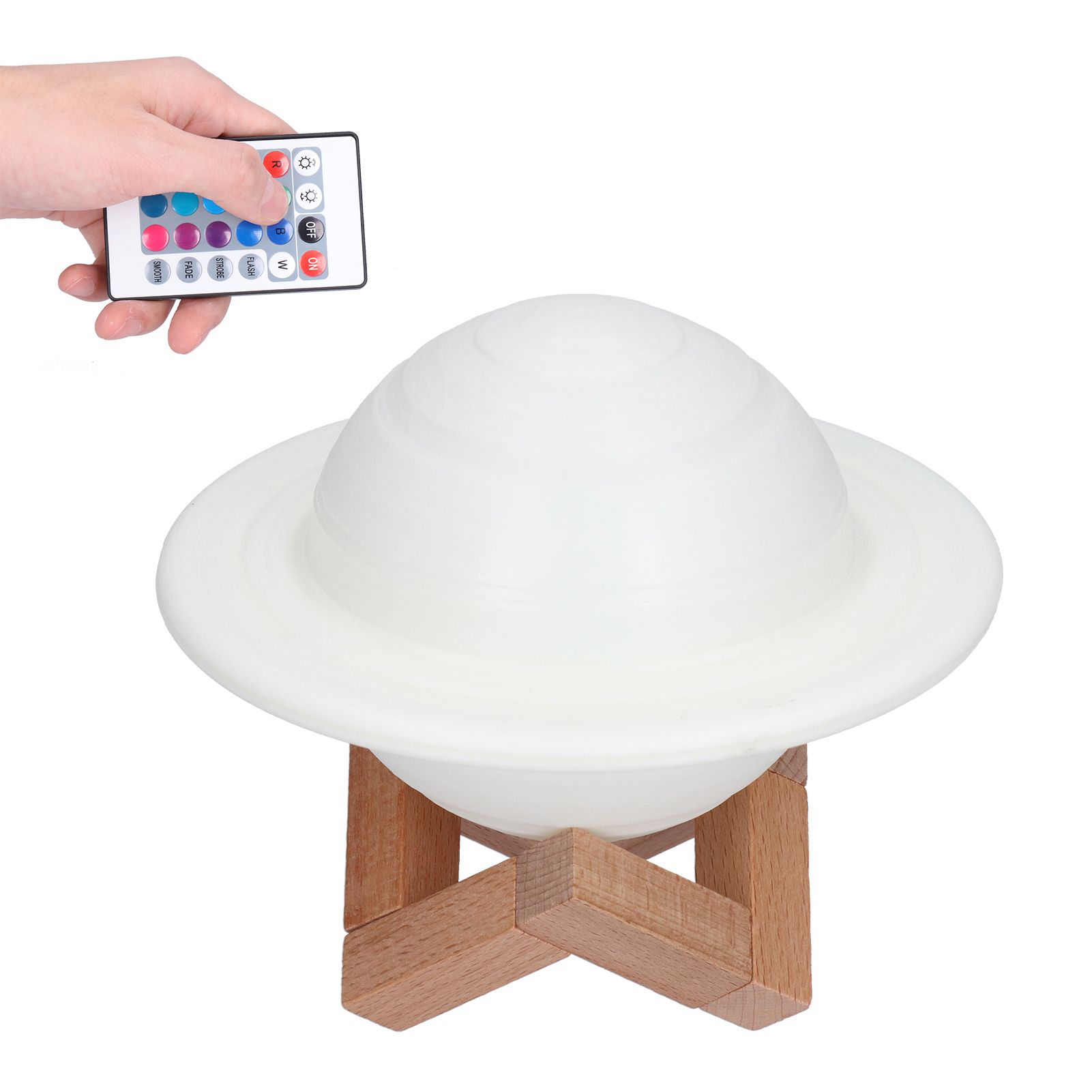 RGB 16 Colors Star Lamp Innovative Planet Night Light with Remote Control for view 8