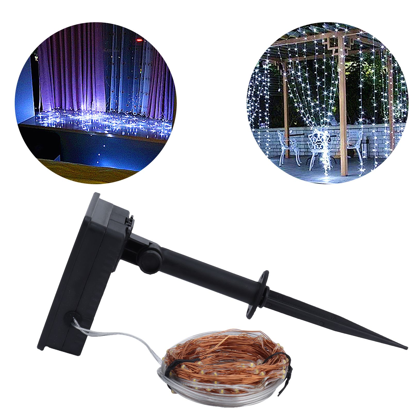 Solar Lights 300LEDs 32M 8 Lighting Modes No Wiring Required IP65 Waterproof view 12