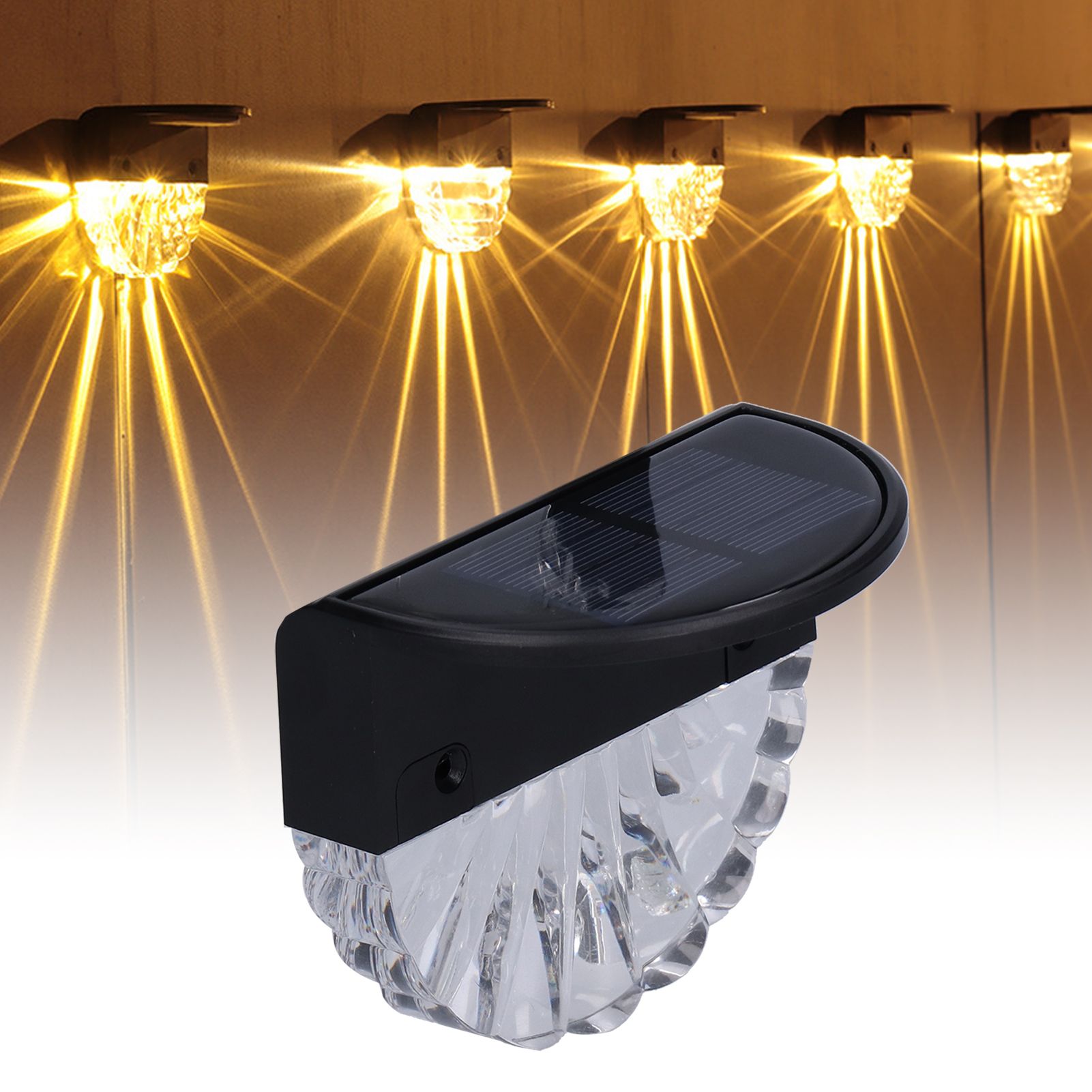 Deck Lights Polycrystalline Silicon Solar Panel Warm Light and RGB Mode IP65 view 11