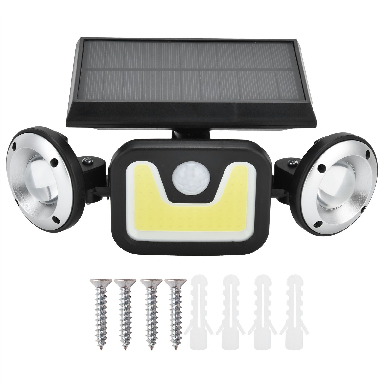 Solar Motion Sensor Light Rotatable LED Flood Light IP65 Waterproof Wall Lamp view 2