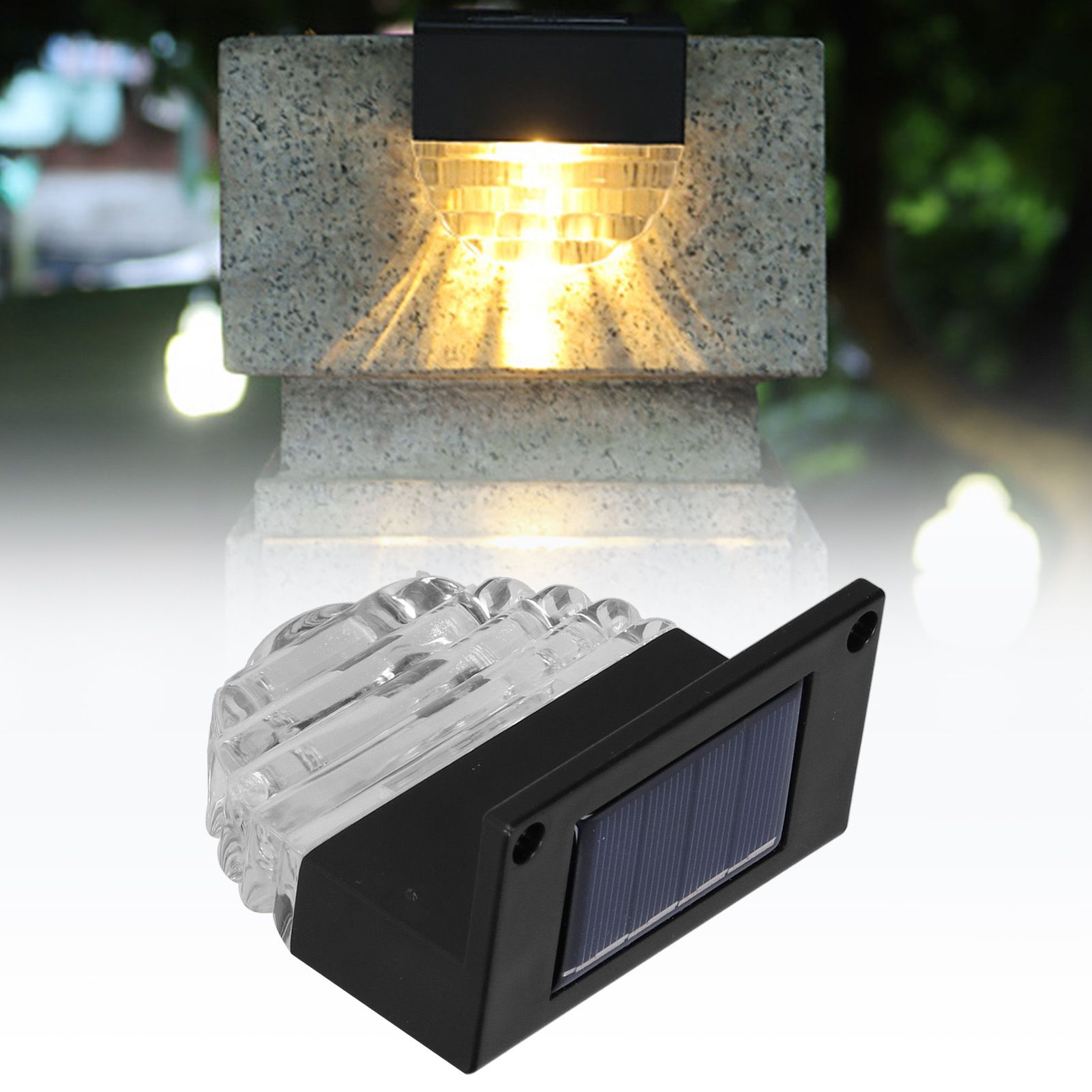 4pcs Solar Light IP65 Waterproof Deck Lamp Warm Light and RGB Mode Decorative view 12