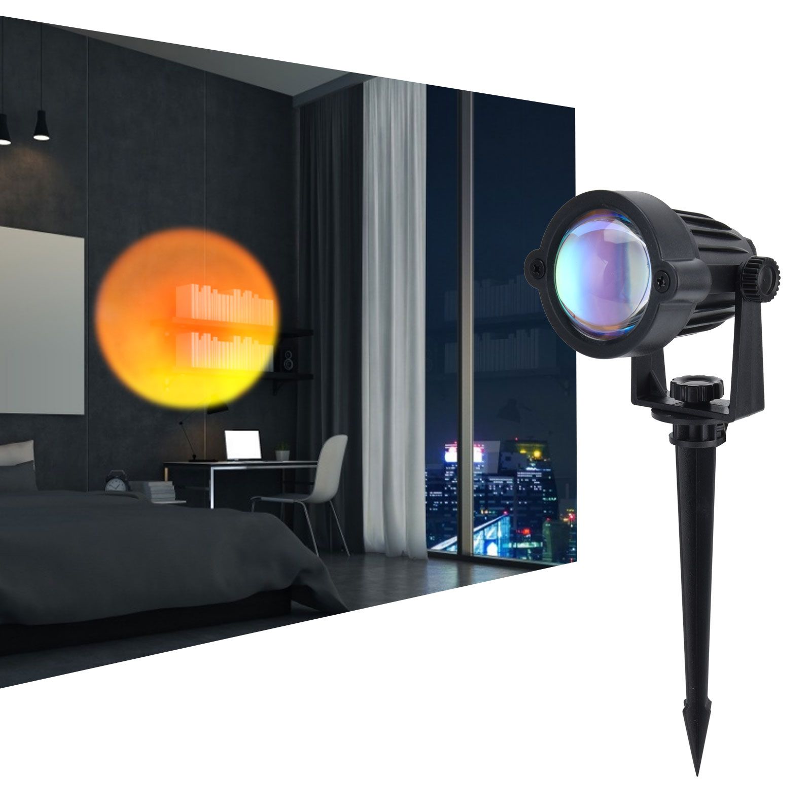Lawn Light USB Powered LED Projection Waterproof Decorative Ground Lamp for view 12