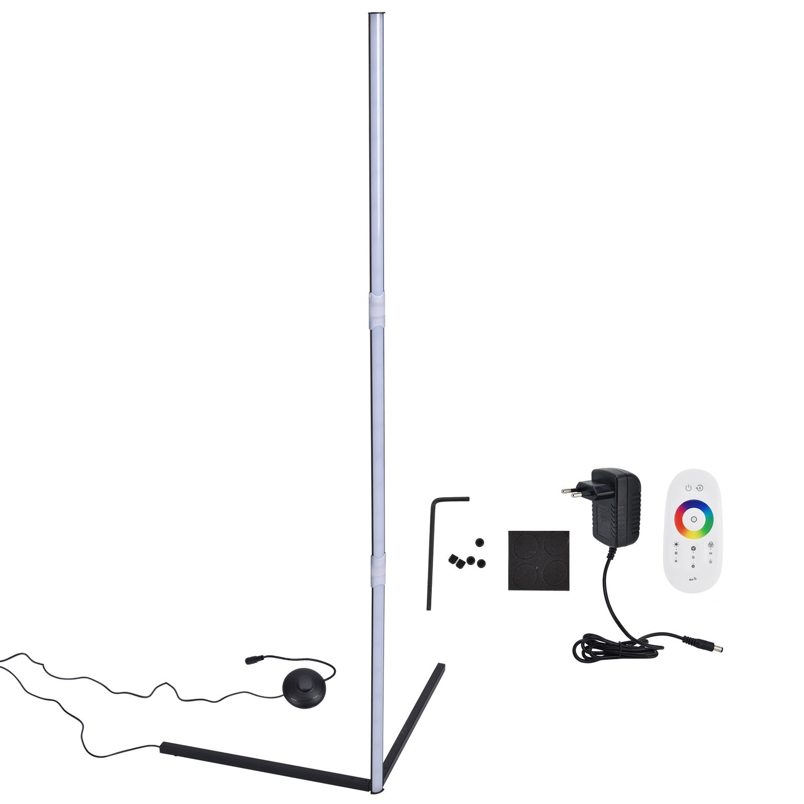RGB Floor Lamp Corner Dazzling Color Fill Light Modern Triangular Simple view 2
