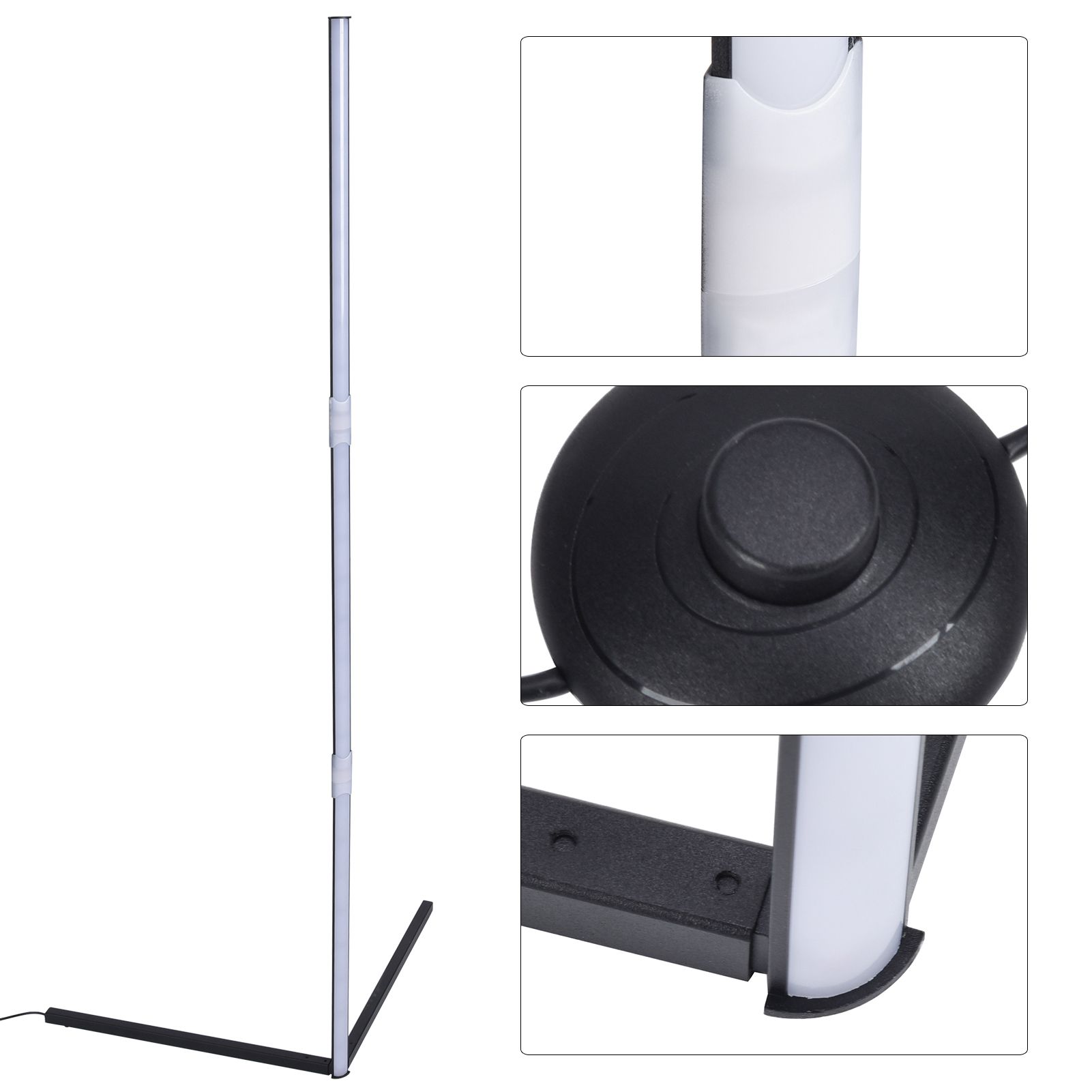 RGB Floor Lamp Corner Dazzling Color Fill Light Modern Triangular Simple view 4