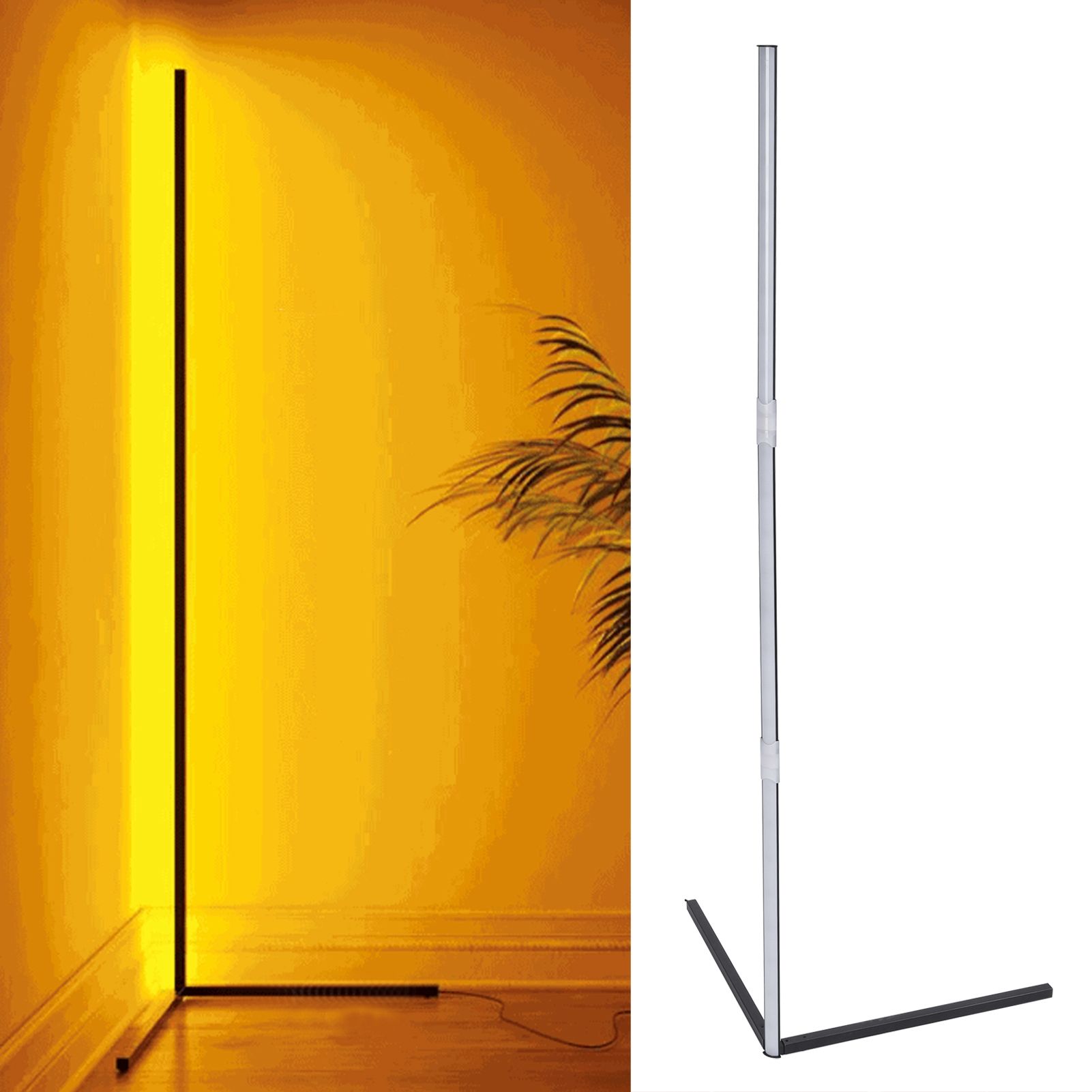 RGB Floor Lamp Corner Dazzling Color Fill Light Modern Triangular Simple view 11
