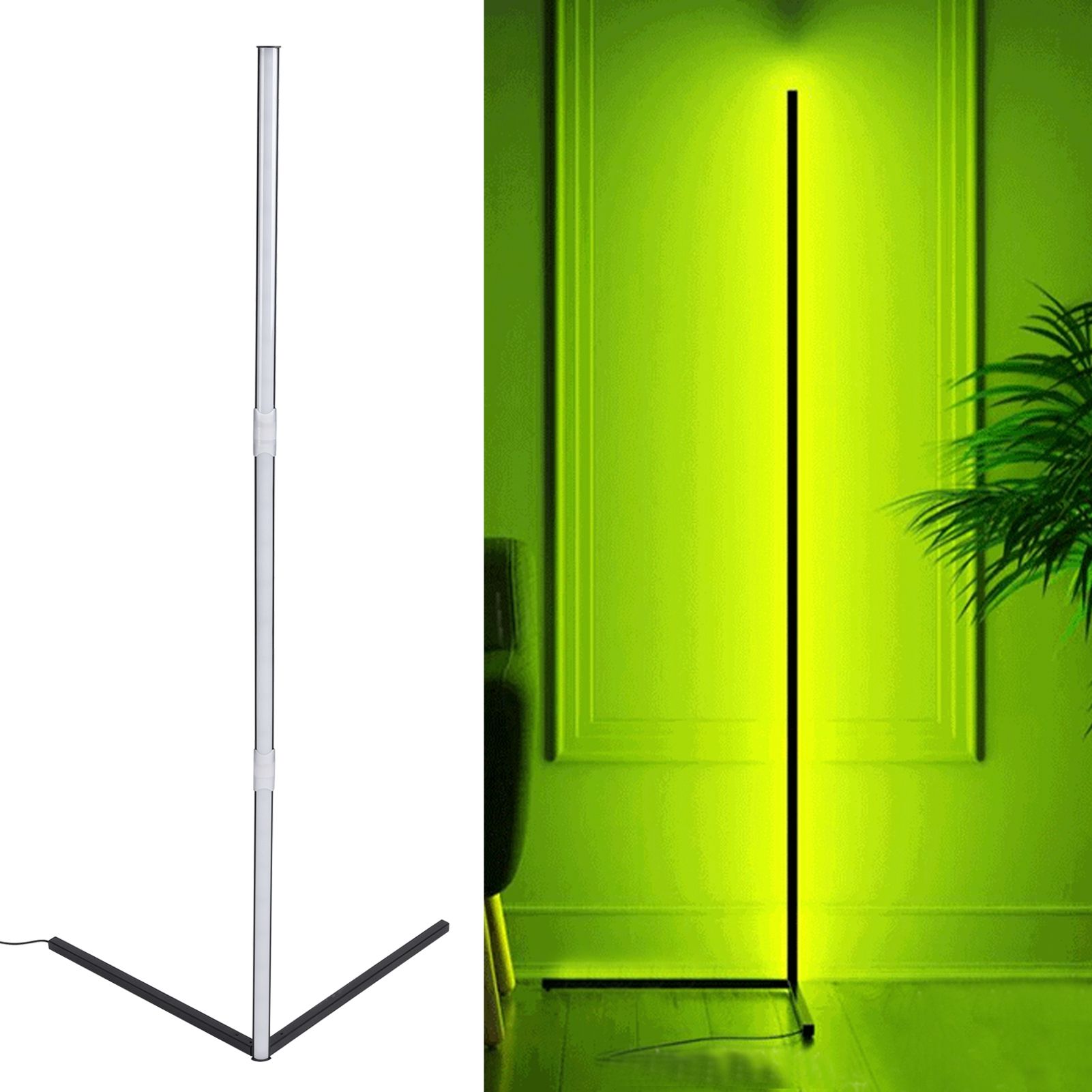 RGB Floor Lamp Corner Dazzling Color Fill Light Modern Triangular Simple view 12