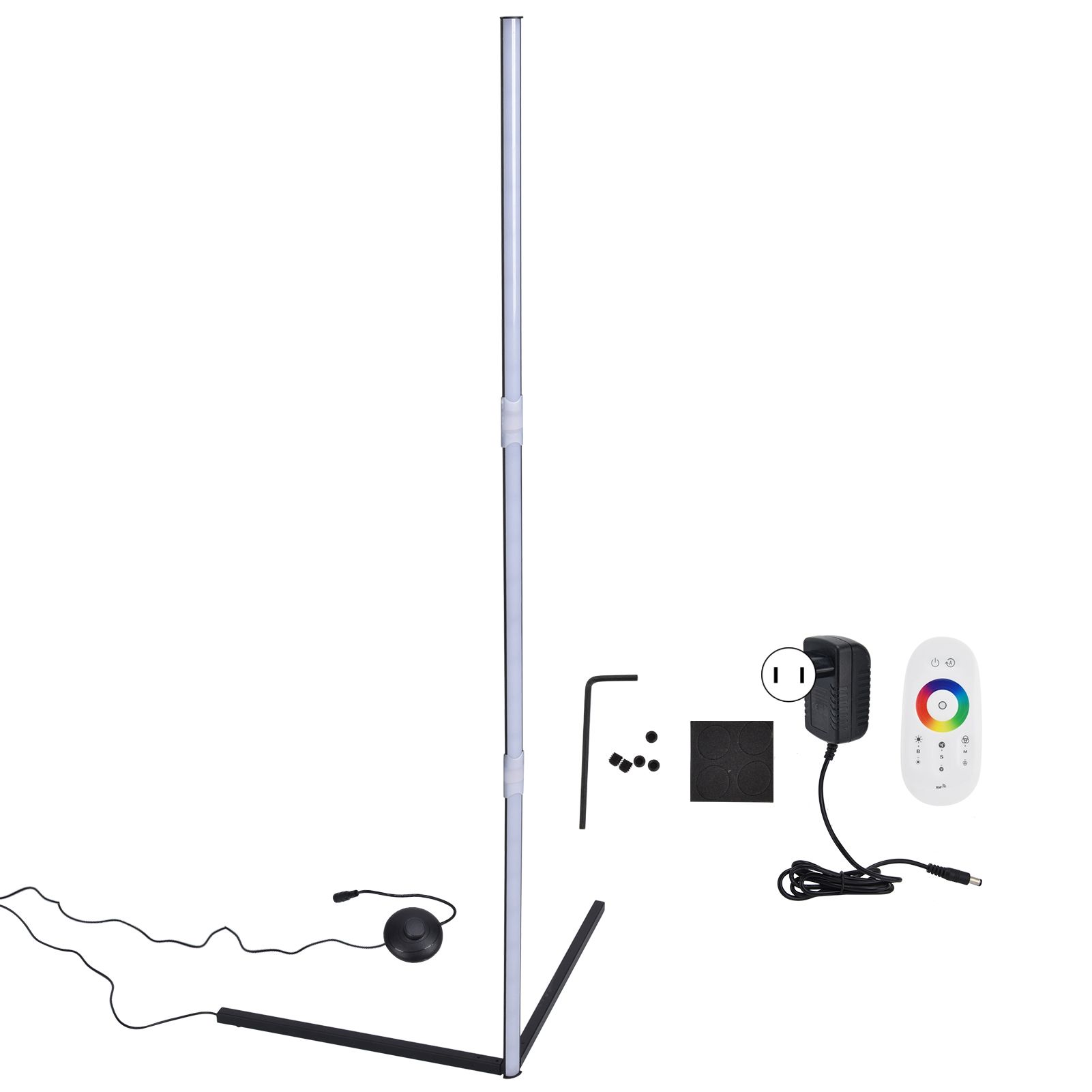 RGB Floor Lamp Corner Dazzling Color Fill Light Modern Triangular Simple view 2