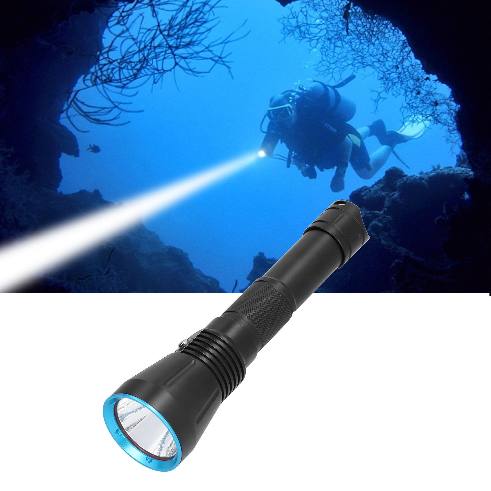 SST70 Professional Diving Flashlight Waterproof 8000LM Strong Light Torch for view 12
