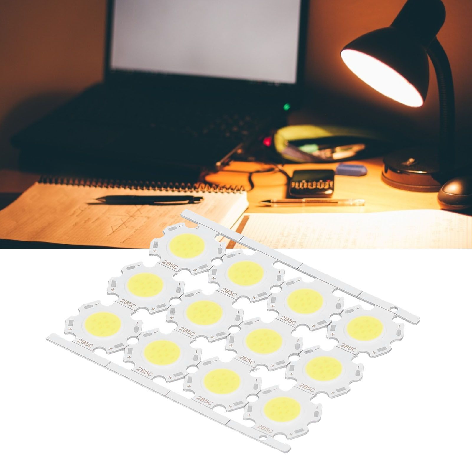 12Pcs LED Chips COB Light Emitter Component 5W 15‑17V for DIY Spotlights view 12