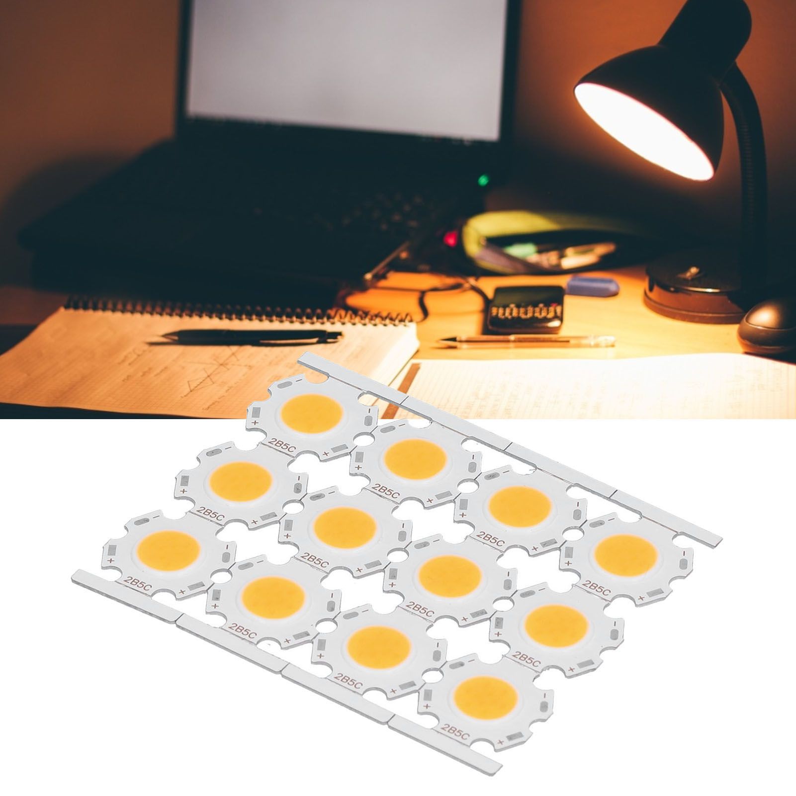 12Pcs LED Chips COB Light Emitter Component 5W 15‑17V for DIY Spotlights view 12