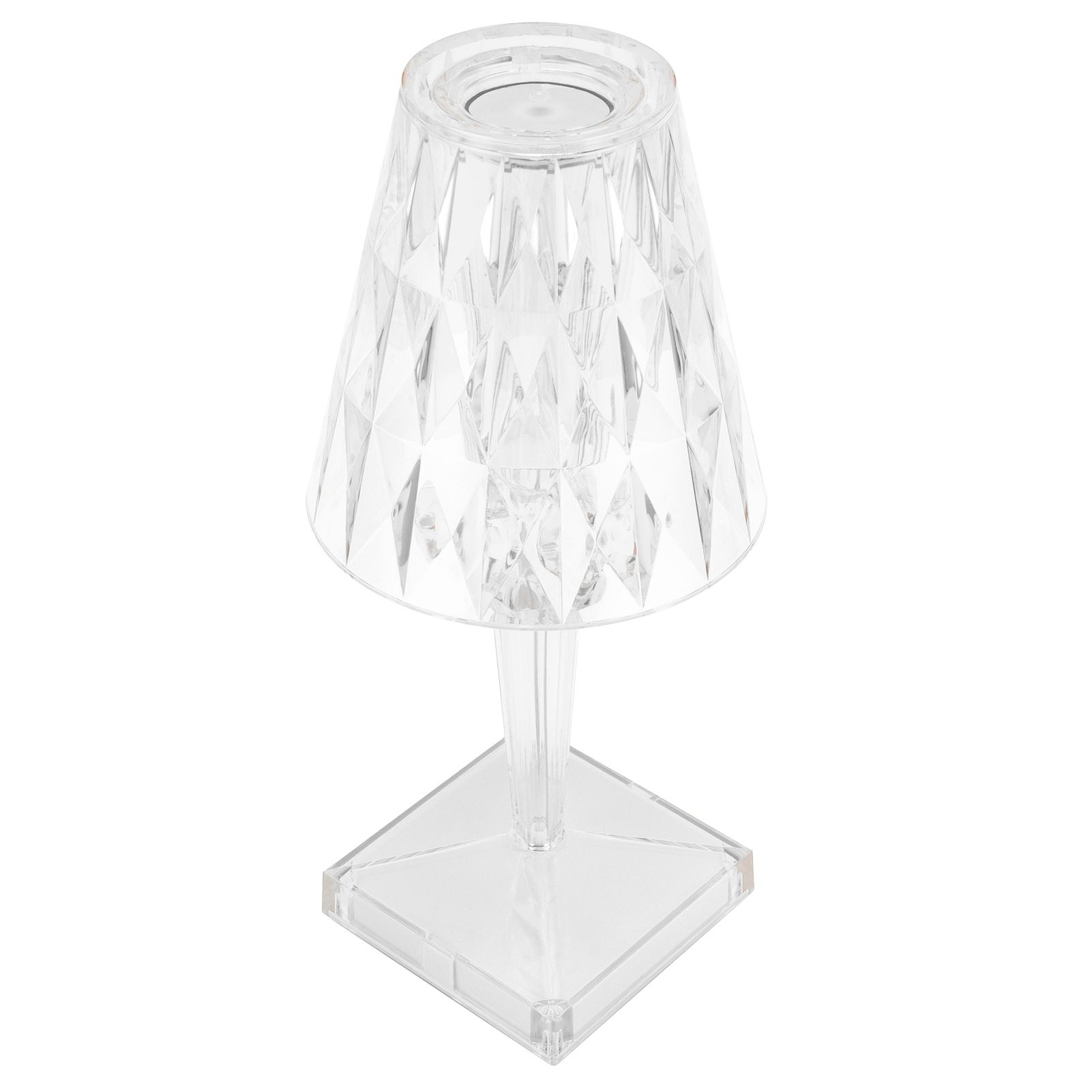 LED Crystal Table Light Transparent Prism Dimmable Desk Lamp USB Charging view 4