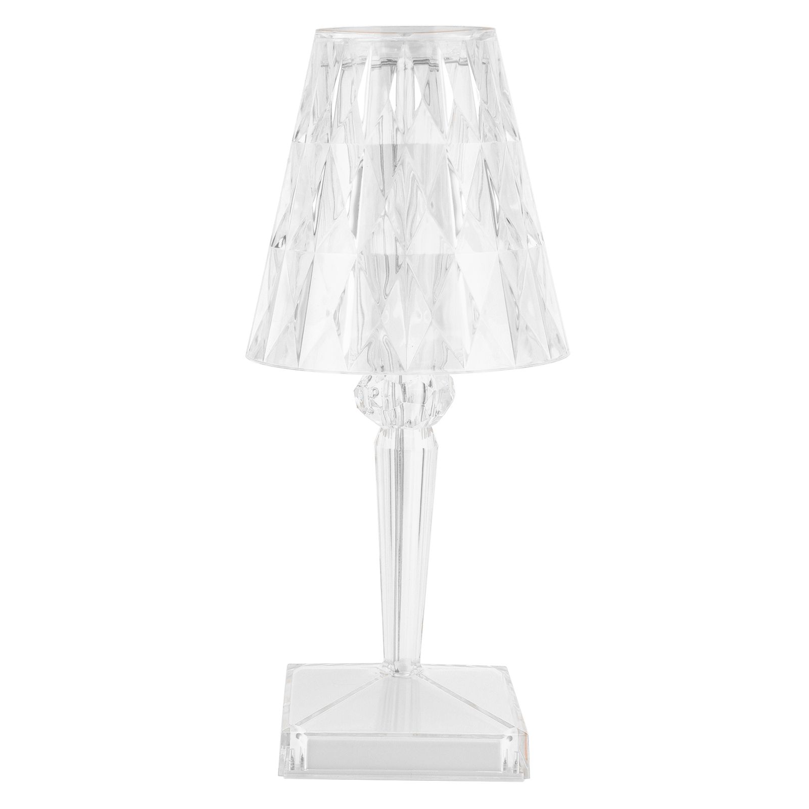 LED Crystal Table Light Transparent Prism Dimmable Desk Lamp USB Charging view 8