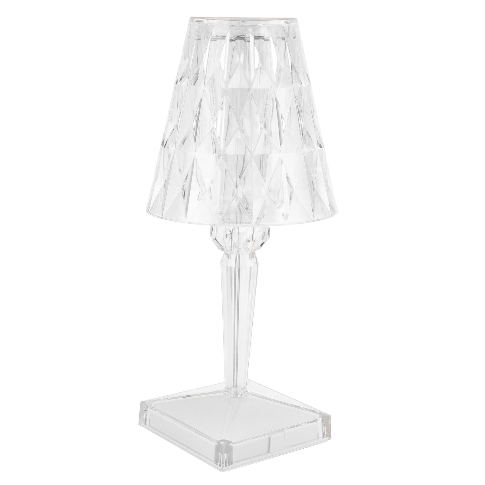 LED Crystal Table Light Transparent Prism Dimmable Desk Lamp USB Charging view 9