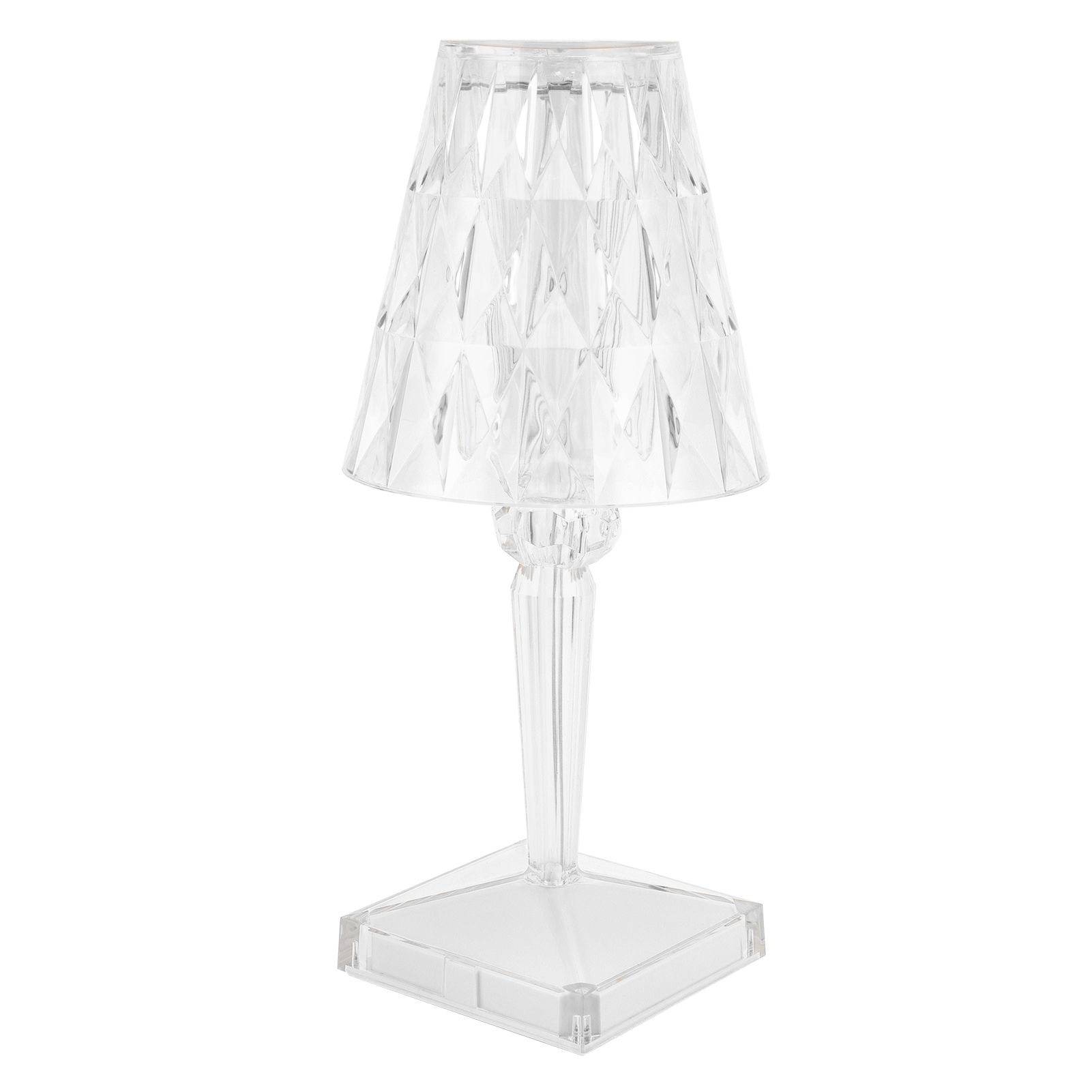 LED Crystal Table Light Transparent Prism Dimmable Desk Lamp USB Charging view 10