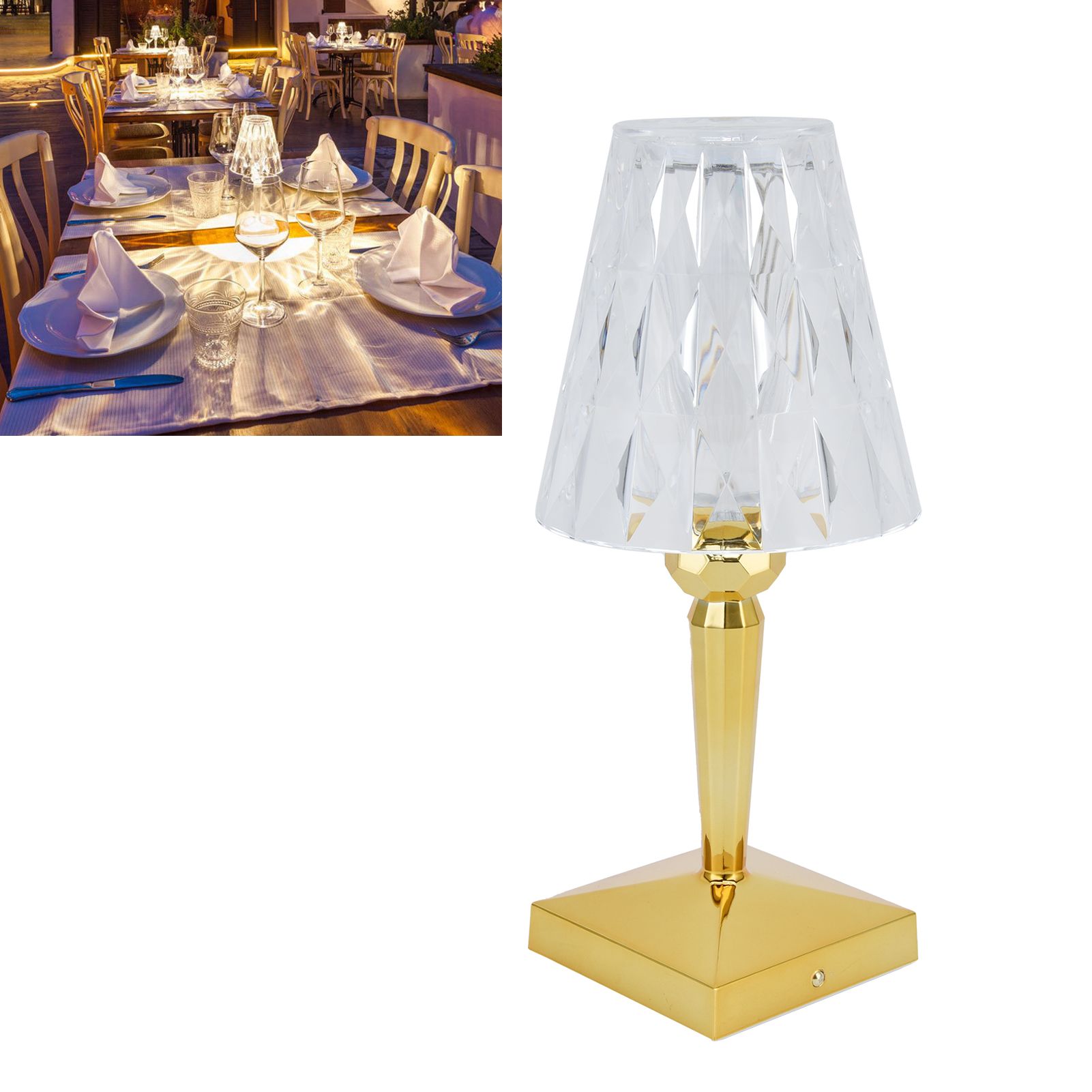 LED Crystal Table Lamp Dimable Desk Lamp USB Charging for Bedroom Decor Warm view 11