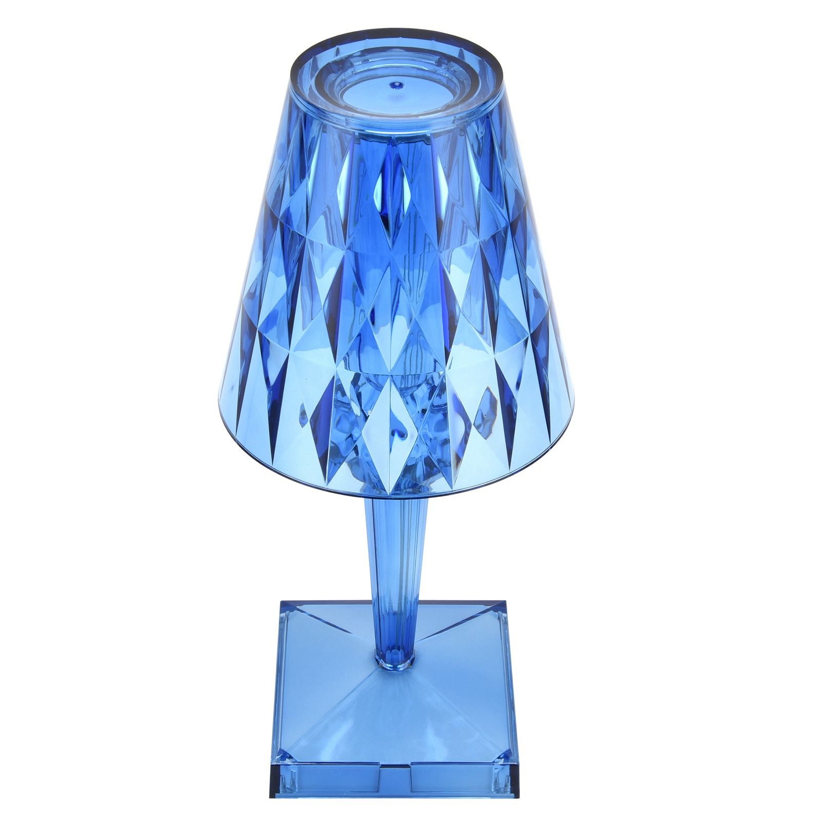 LED Crystal Table Lamp Transparent Prism Dimmable Desk Lamp USB Charging view 4