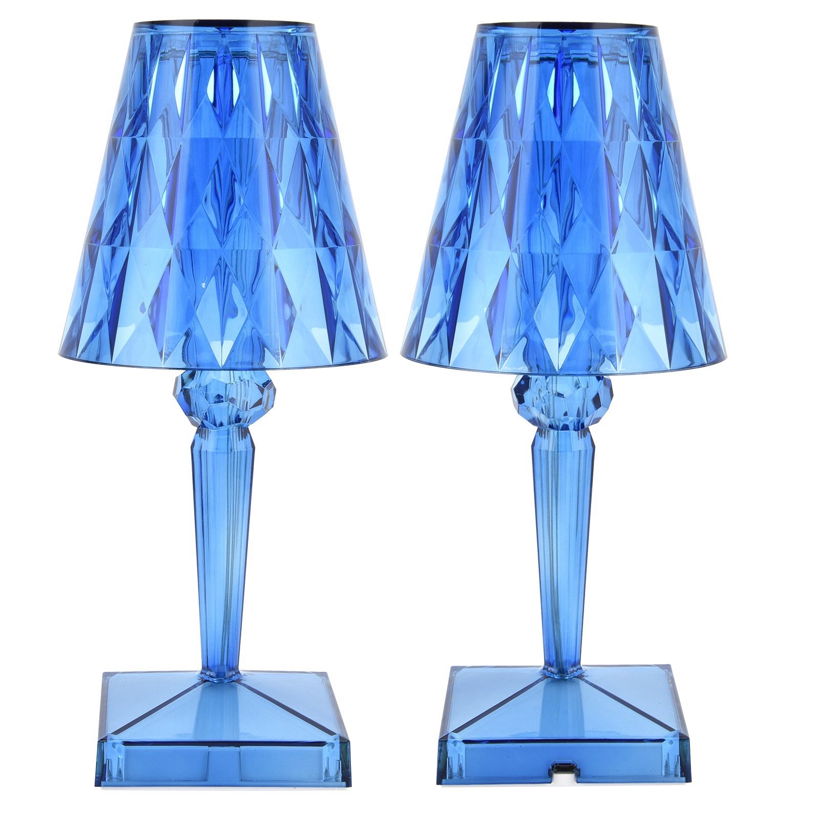 LED Crystal Table Lamp Transparent Prism Dimmable Desk Lamp USB Charging view 5