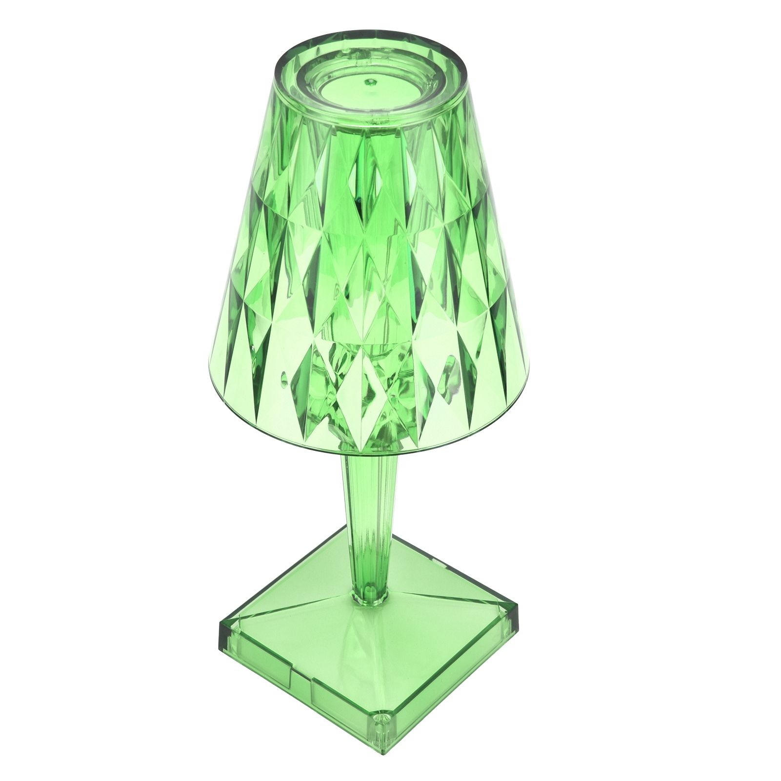 LED Crystal Table Lamp Transparent Prism Dimmable Desk Lamp USB Charging