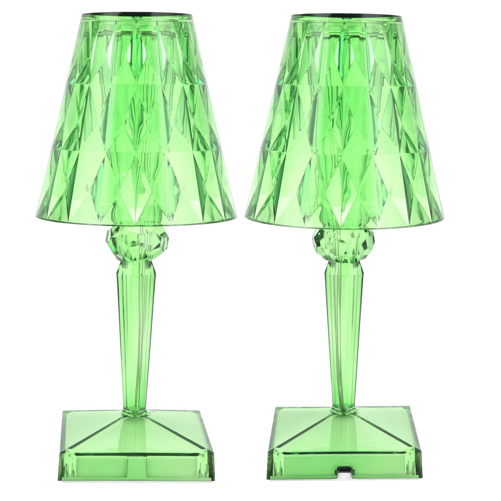 LED Crystal Table Lamp Transparent Prism Dimmable Desk Lamp USB Charging view 5
