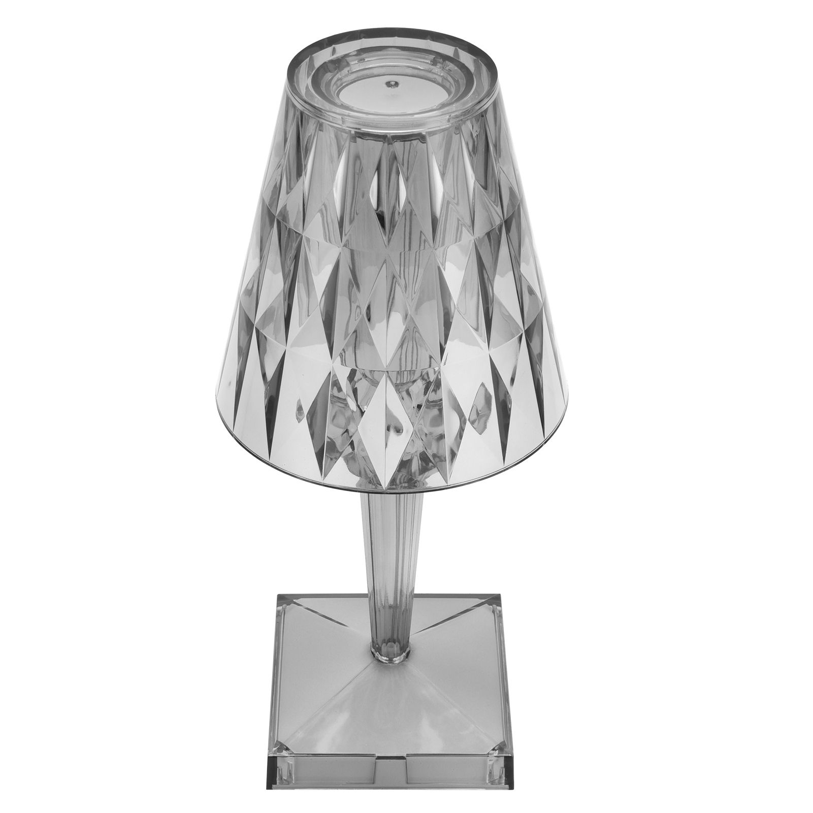 LED Crystal Table Lamp Transparent Prism Dimmable Desk Lamp USB Charging view 4