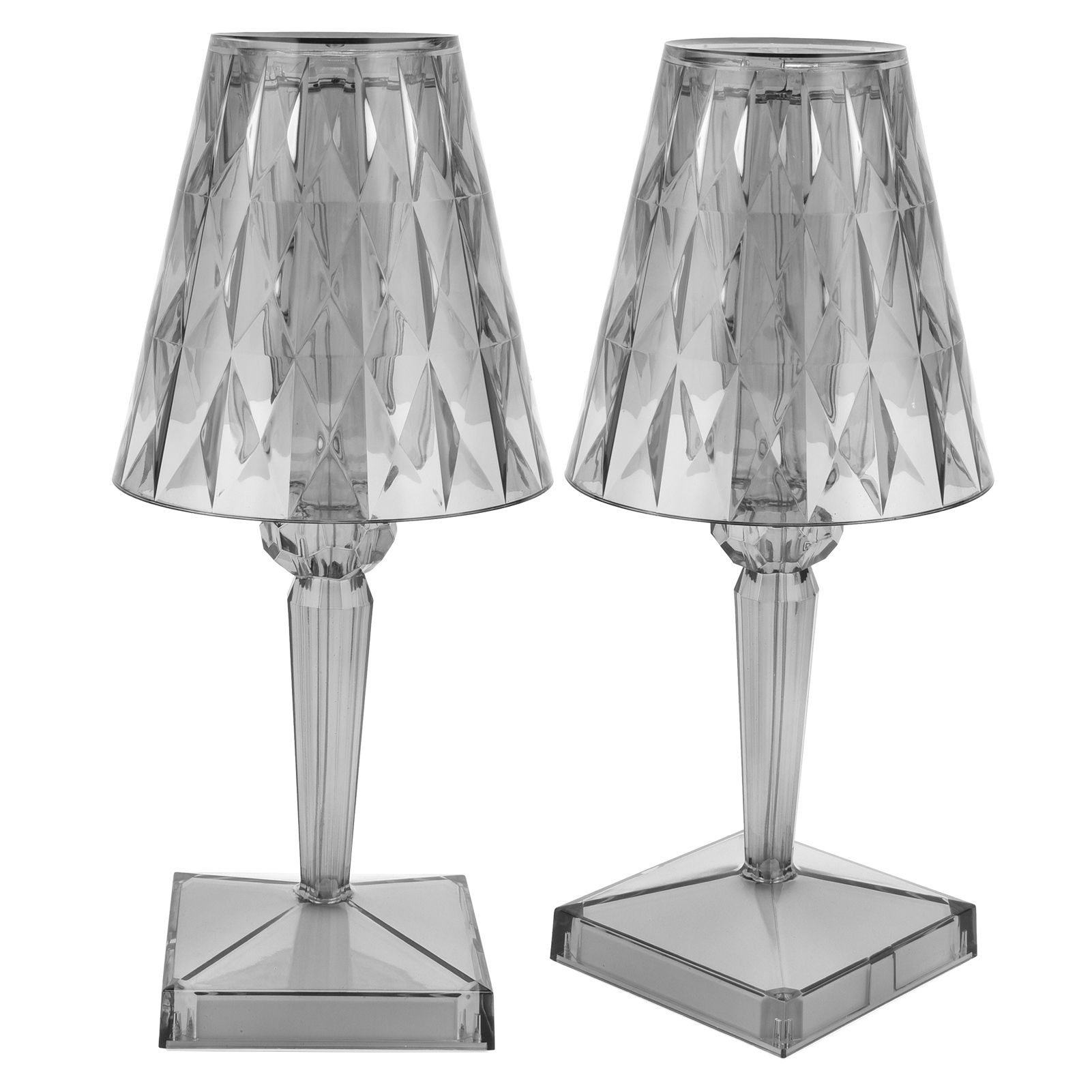LED Crystal Table Lamp Transparent Prism Dimmable Desk Lamp USB Charging view 6
