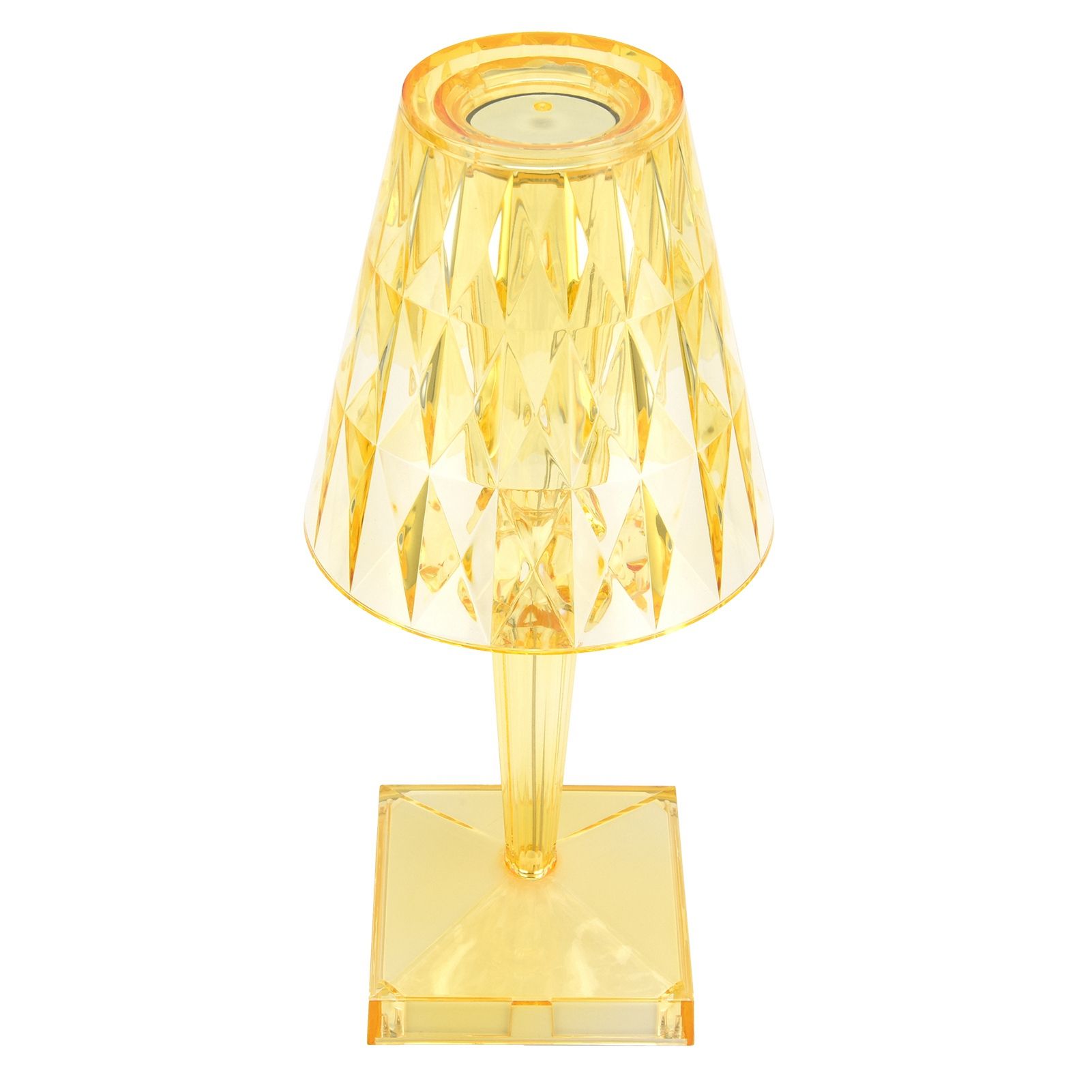 LED Crystal Table Lamp Transparent Prism Dimmable Desk Lamp USB Charging view 5