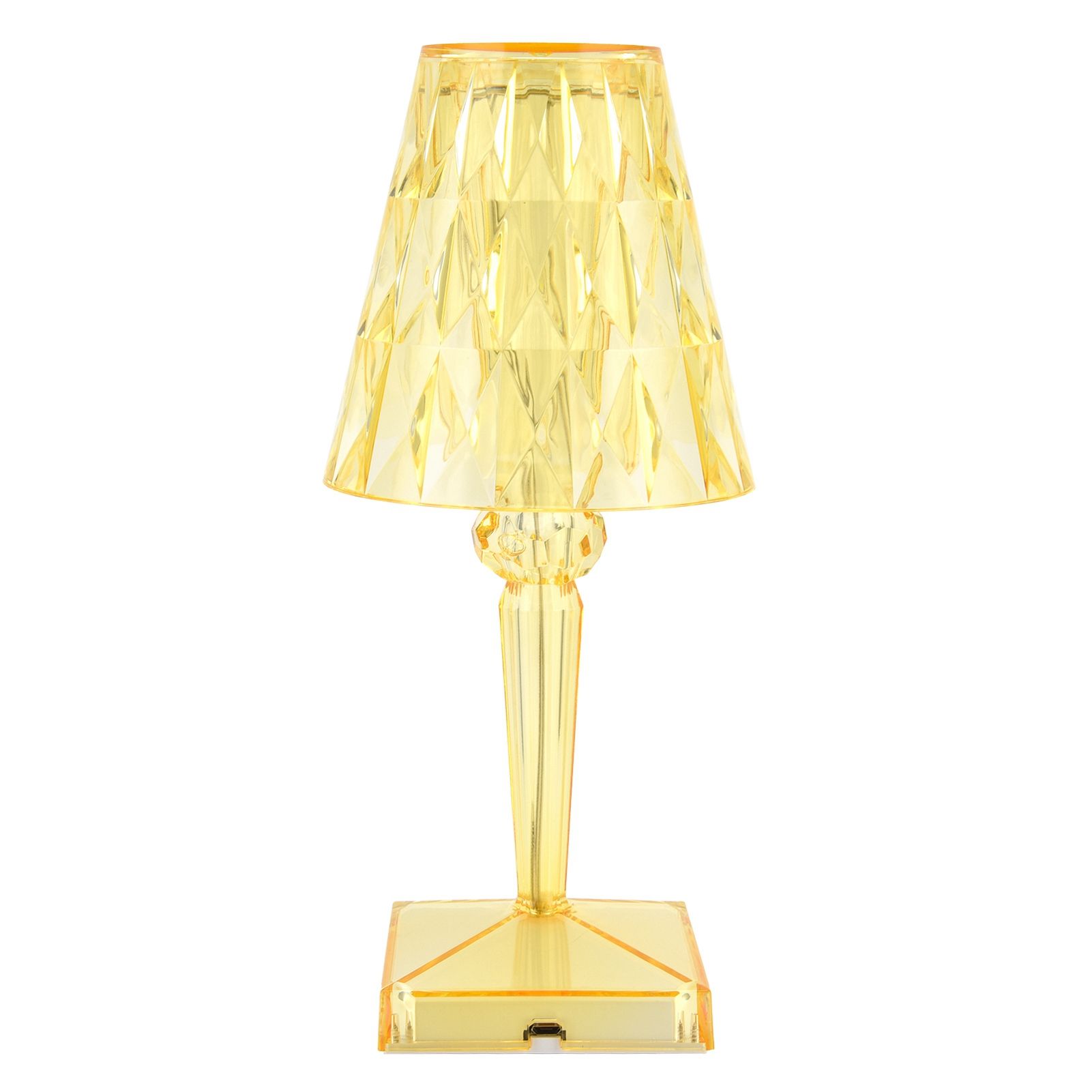LED Crystal Table Lamp Transparent Prism Dimmable Desk Lamp USB Charging view 7
