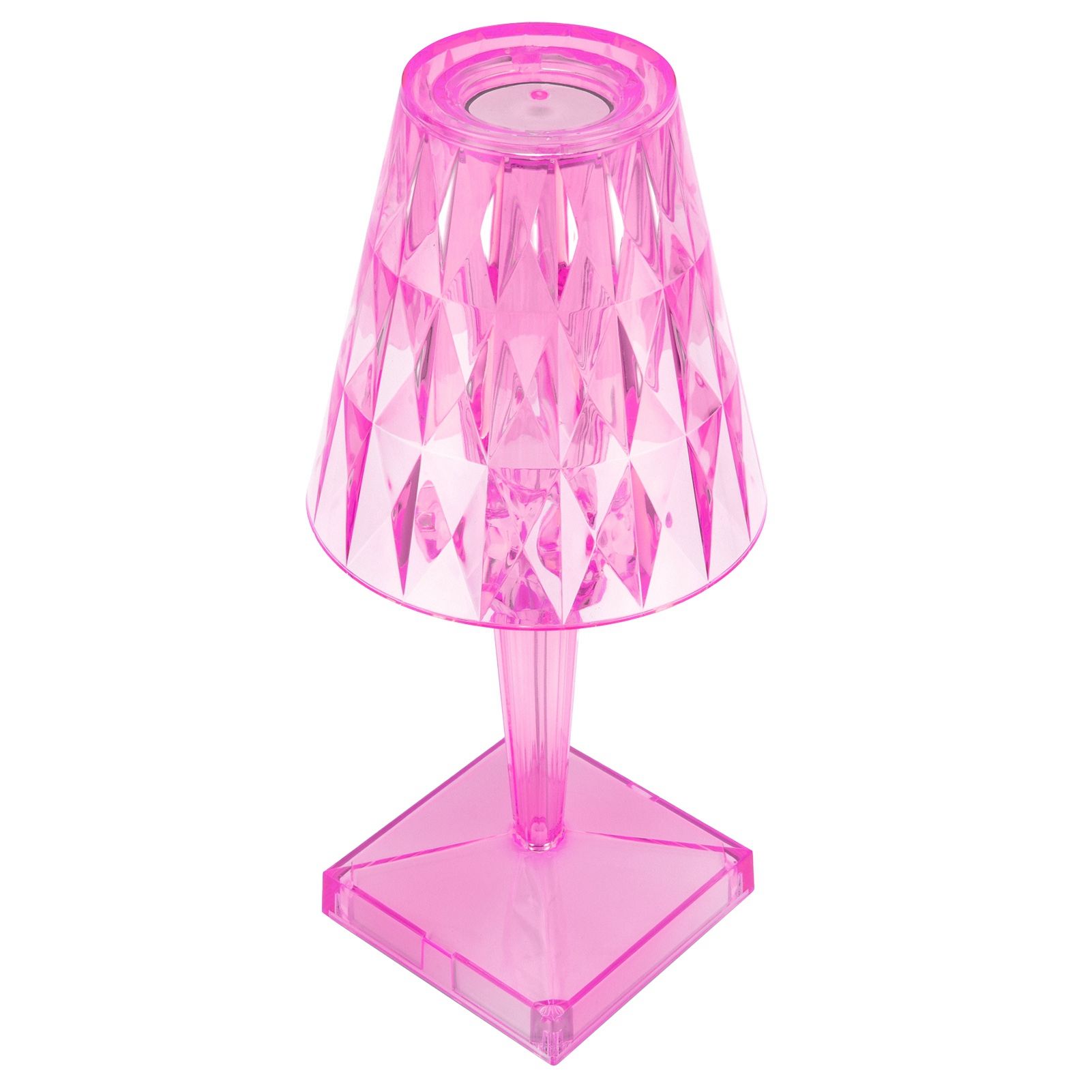 LED Crystal Table Lamp Transparent Prism Dimmable Desk Lamp USB Charging view 4
