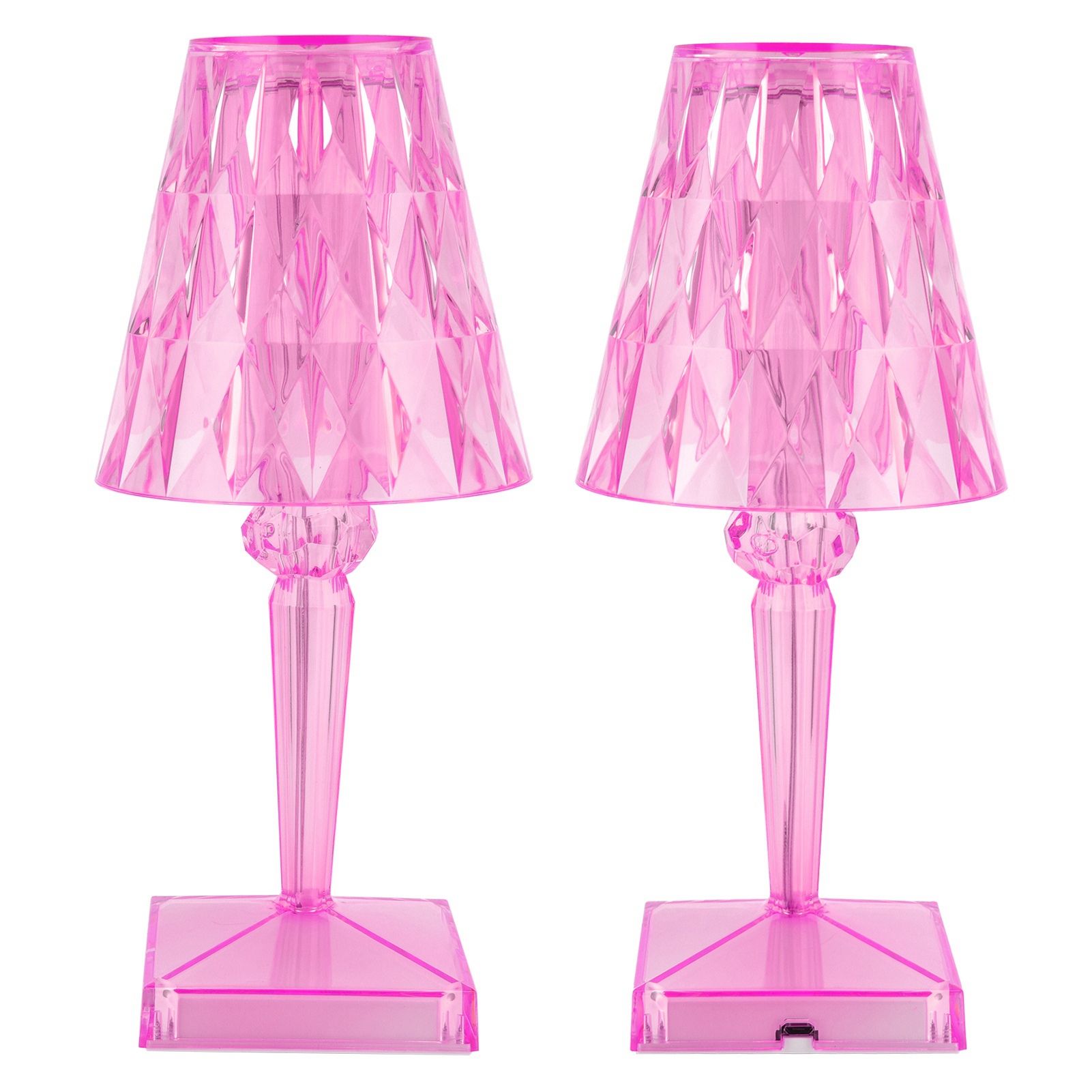 LED Crystal Table Lamp Transparent Prism Dimmable Desk Lamp USB Charging view 6