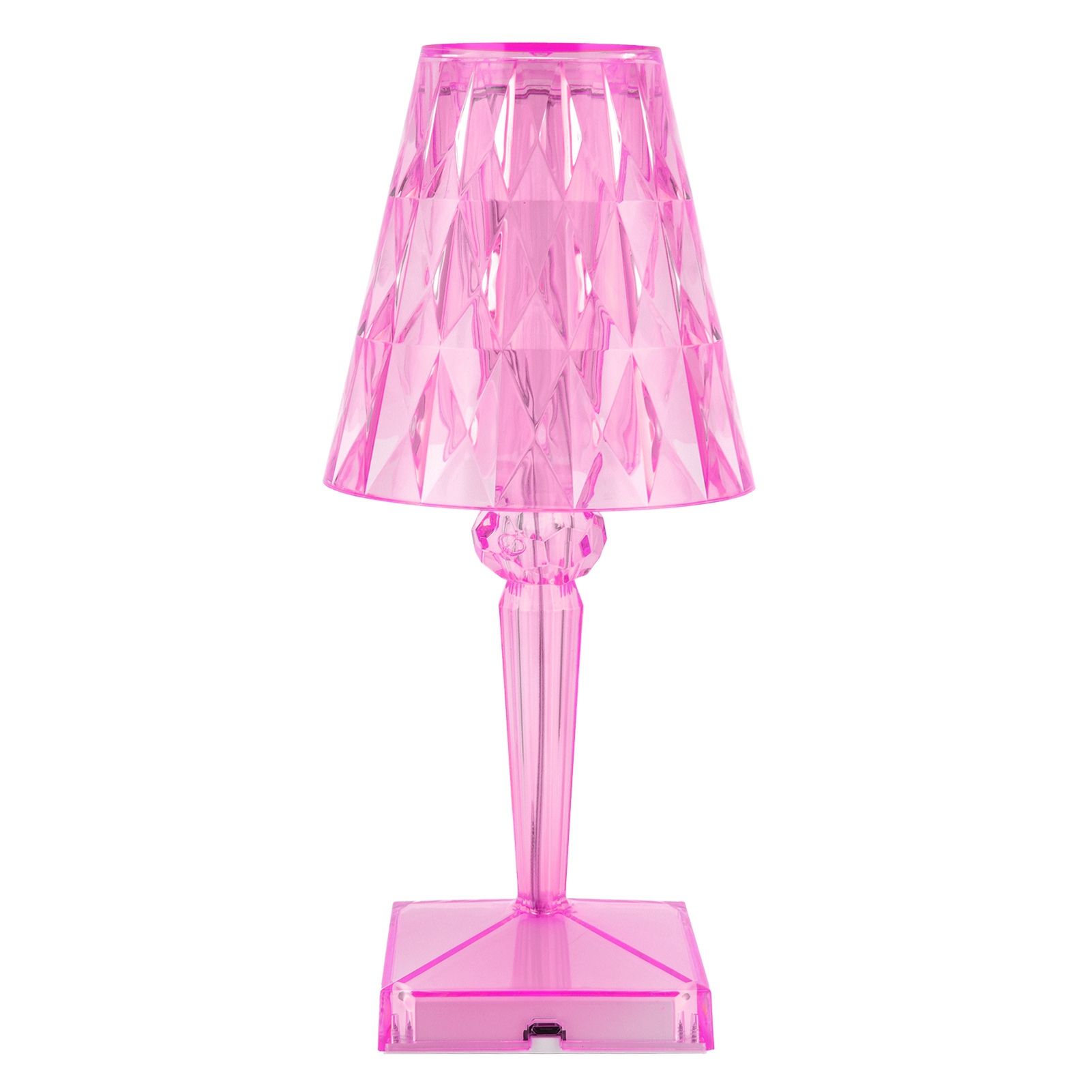 LED Crystal Table Lamp Transparent Prism Dimmable Desk Lamp USB Charging view 7