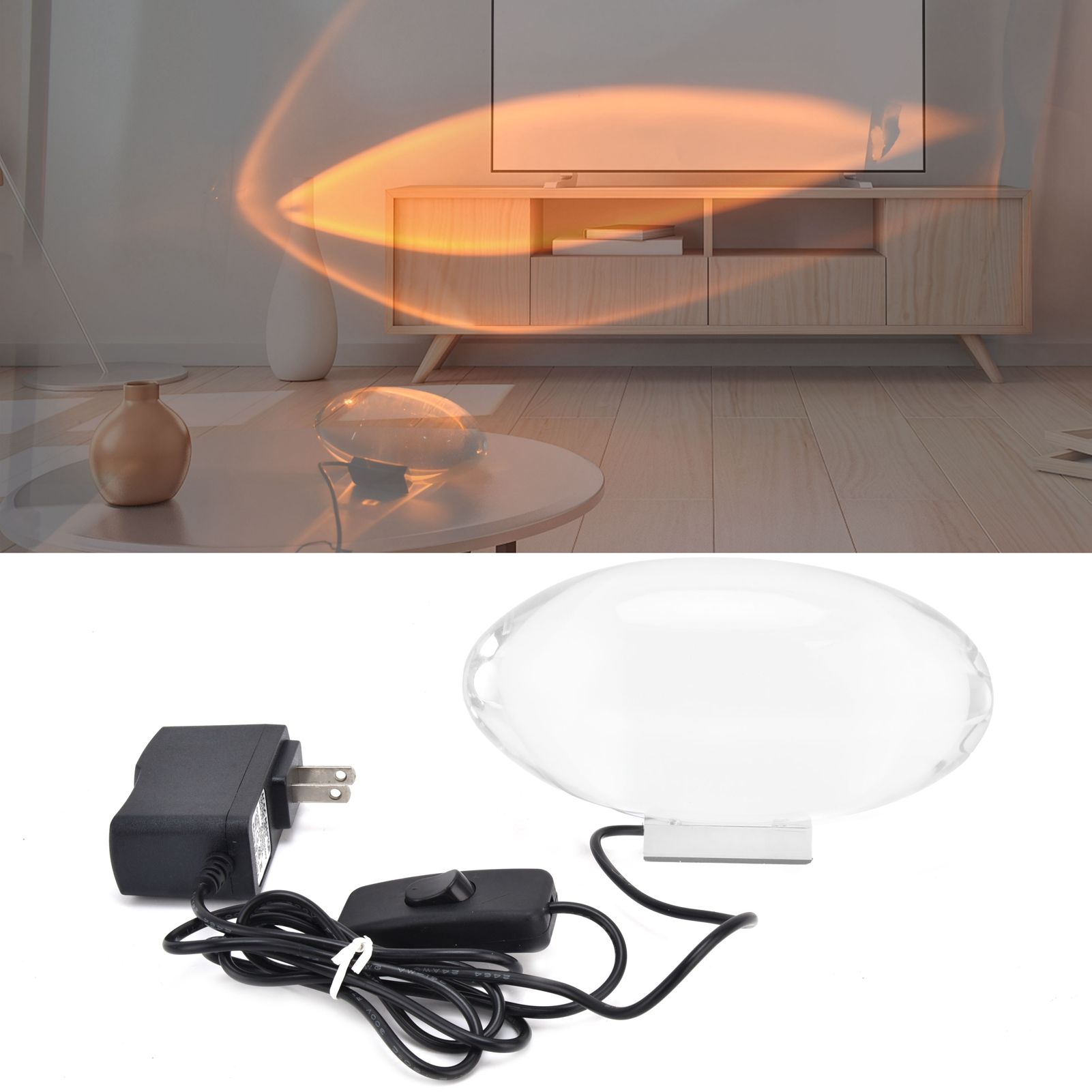LED Crystal Table Lamp Projection Lamp for Bedroom Study Living Room Decor view 11